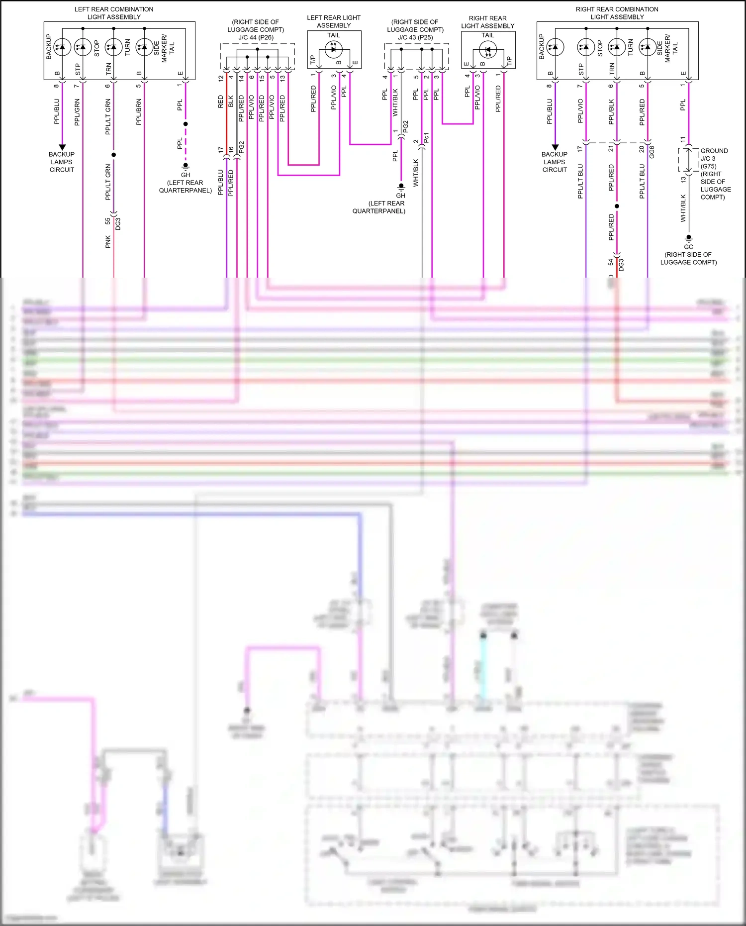 Lexus NX Z10 (2014-2017) backup wiring diagram  (2 of 2)