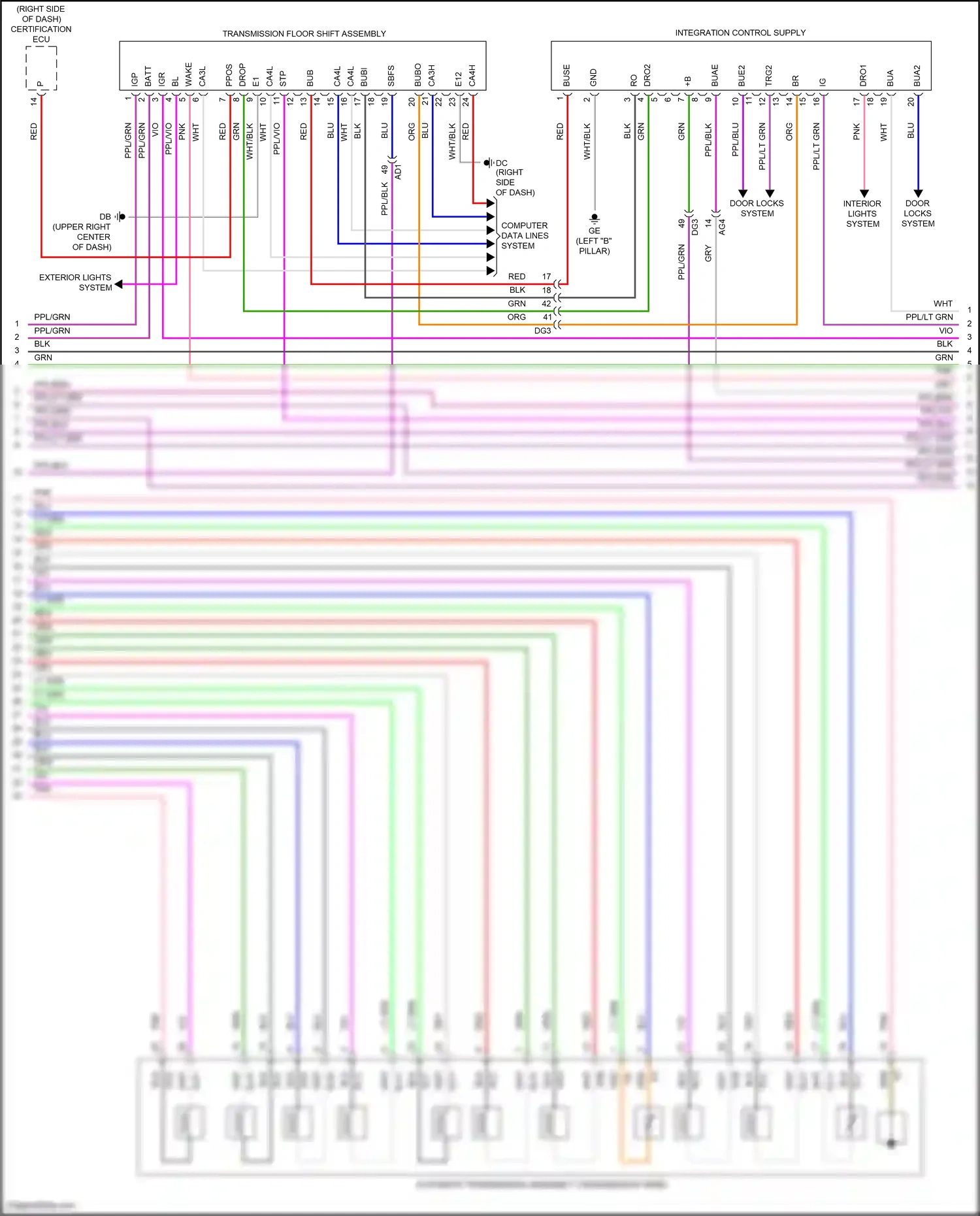 Lexus NX Z10 (2014-2017) buse wiring diagram  (2 of 3)