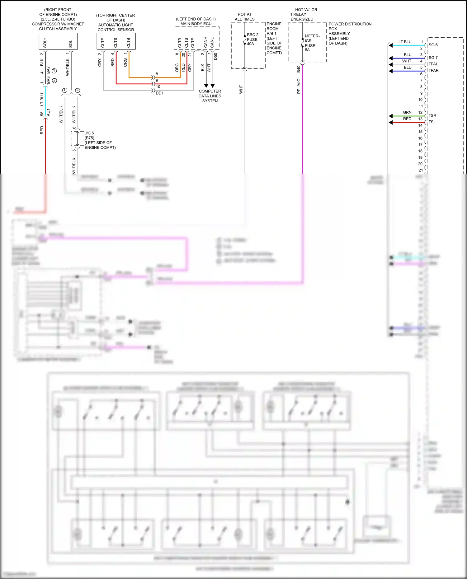 Lexus NX Z10 (2014-2017) display wiring diagram  (1 of 8)