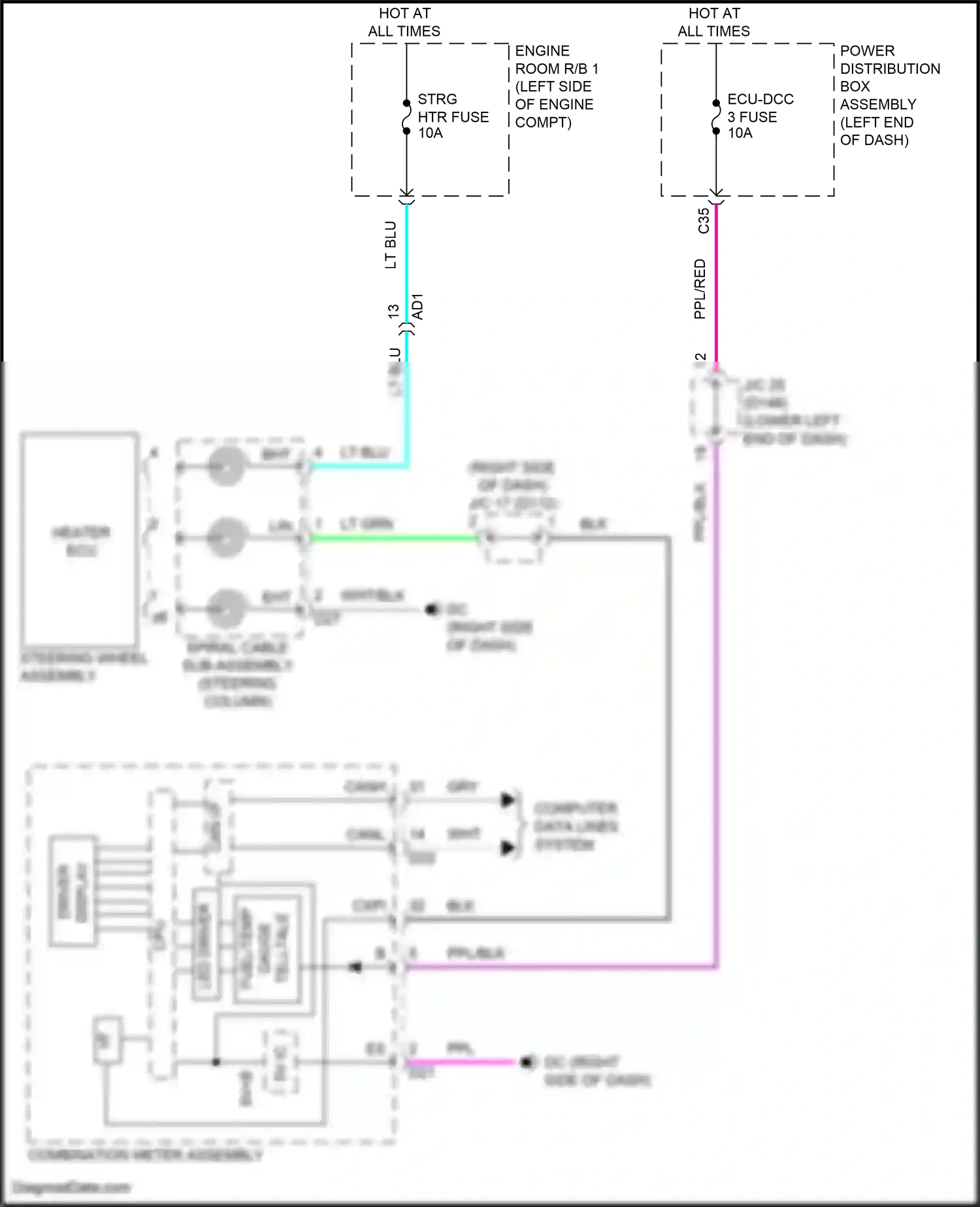 Lexus NX Z10 (2014-2017) display wiring diagram  (4 of 8)