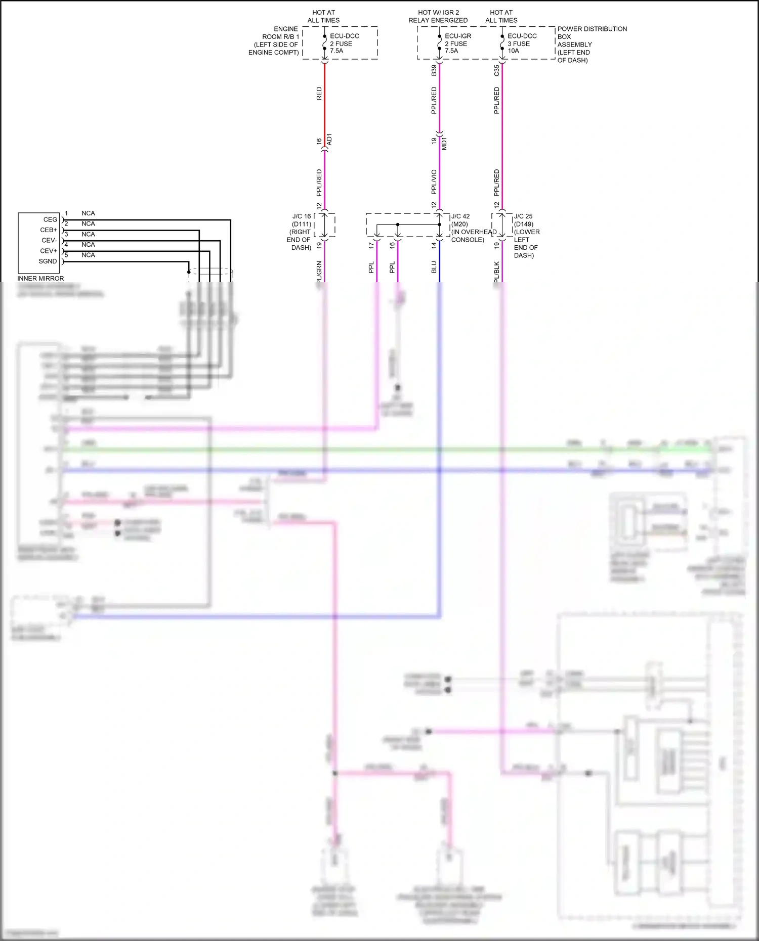 Lexus NX Z10 (2014-2017) display wiring diagram  (2 of 8)