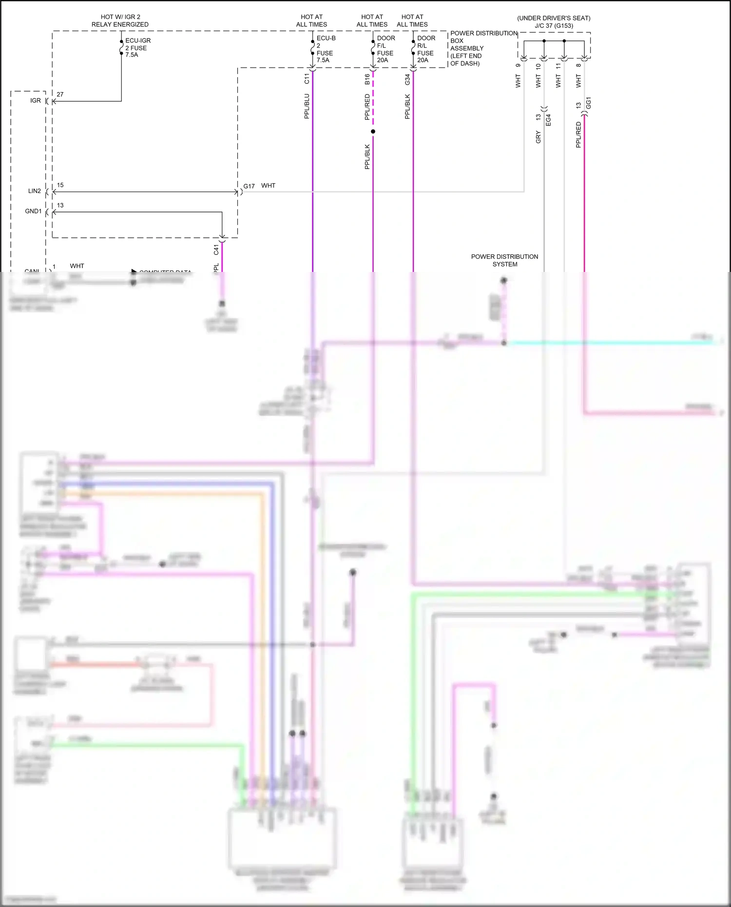Lexus NX Z10 (2014-2017) down wiring diagram  (6 of 7)