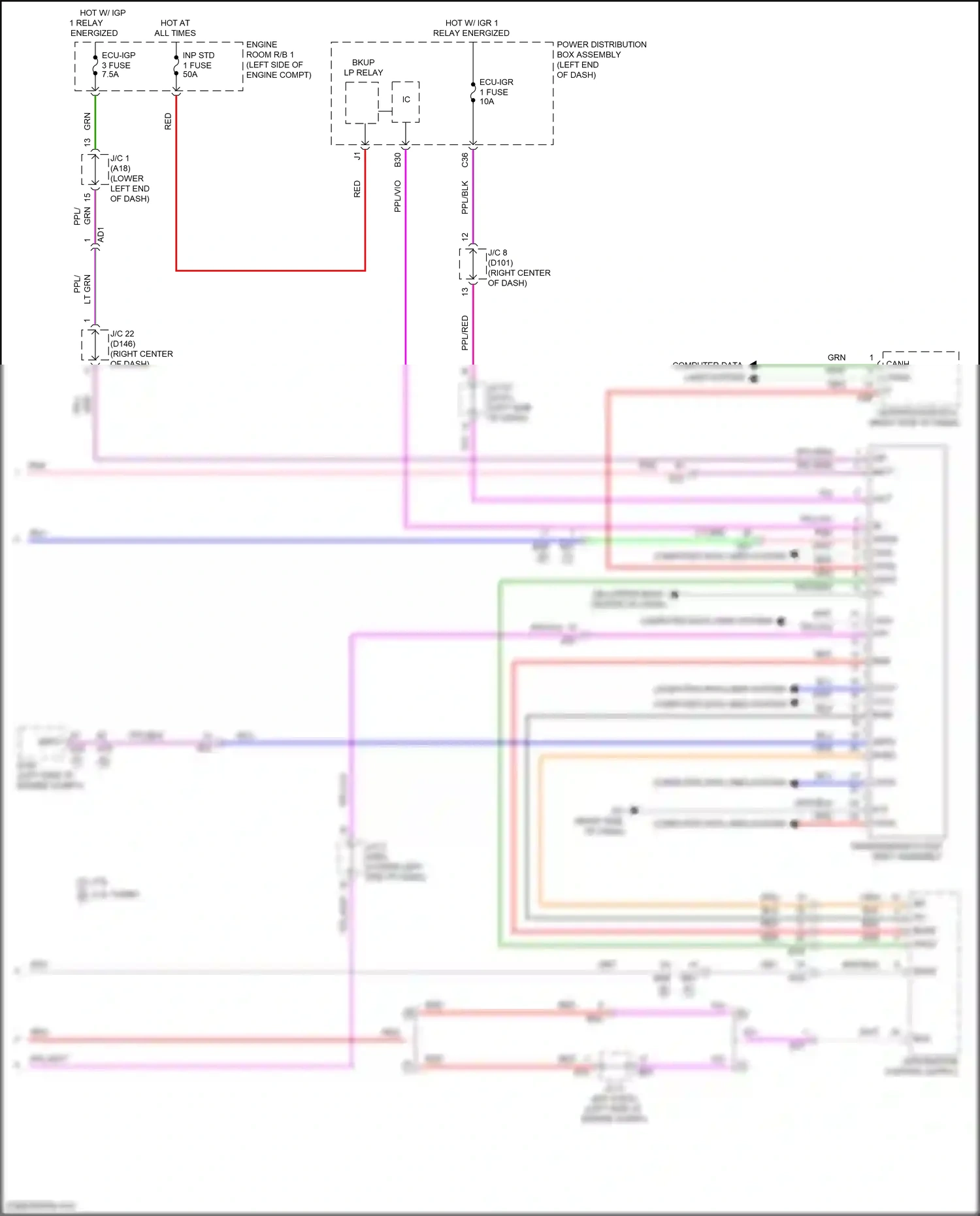 Lexus NX Z10 (2014-2017) drop wiring diagram  (3 of 3)