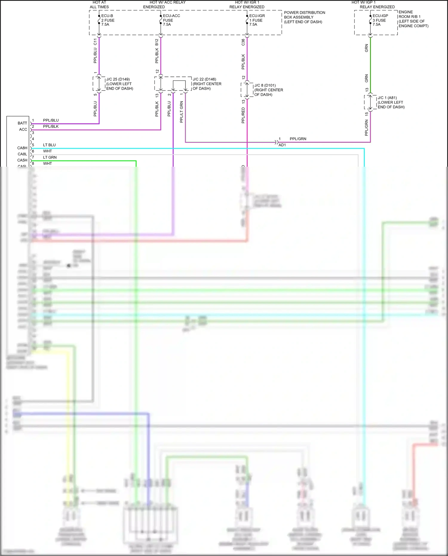 Lexus NX Z10 (2014-2017) eth (-) wiring diagram  (1 of 5)