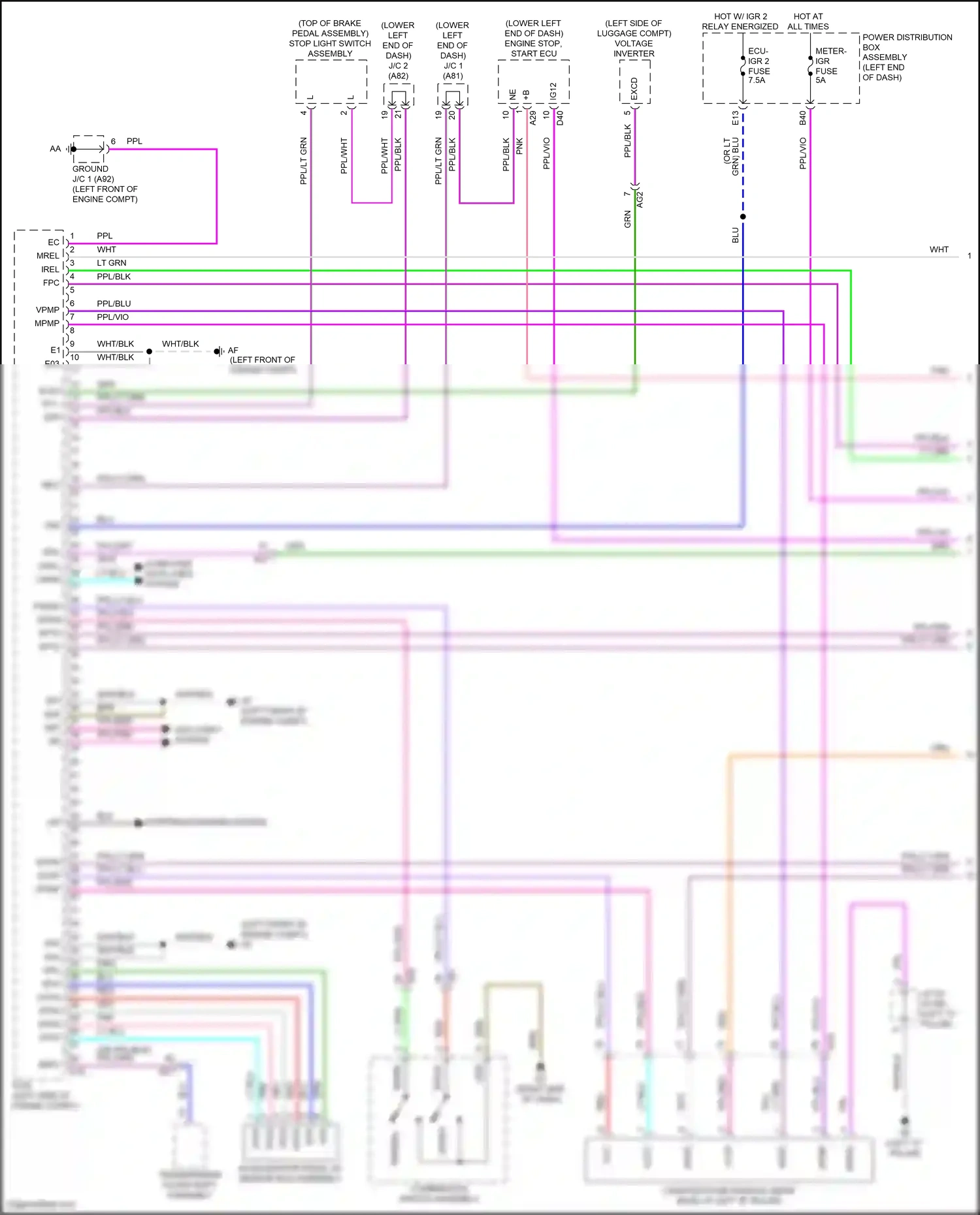 Lexus NX Z10 (2014-2017) excd wiring diagram  (2 of 2)