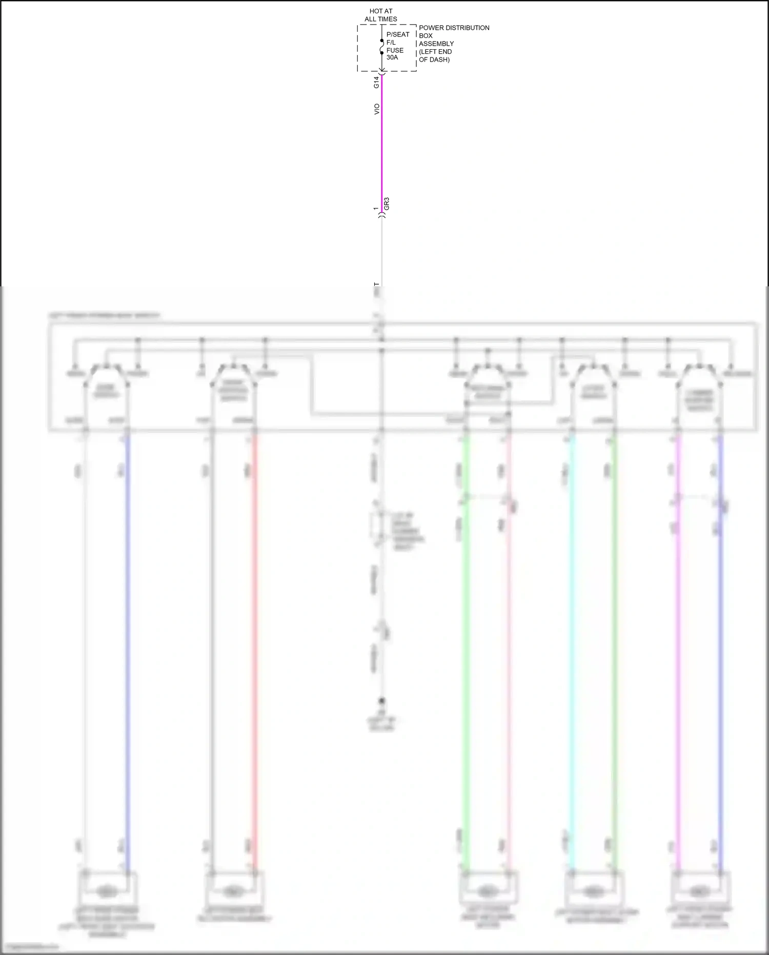 Lexus NX Z10 (2014-2017) front wiring diagram  (1 of 3)
