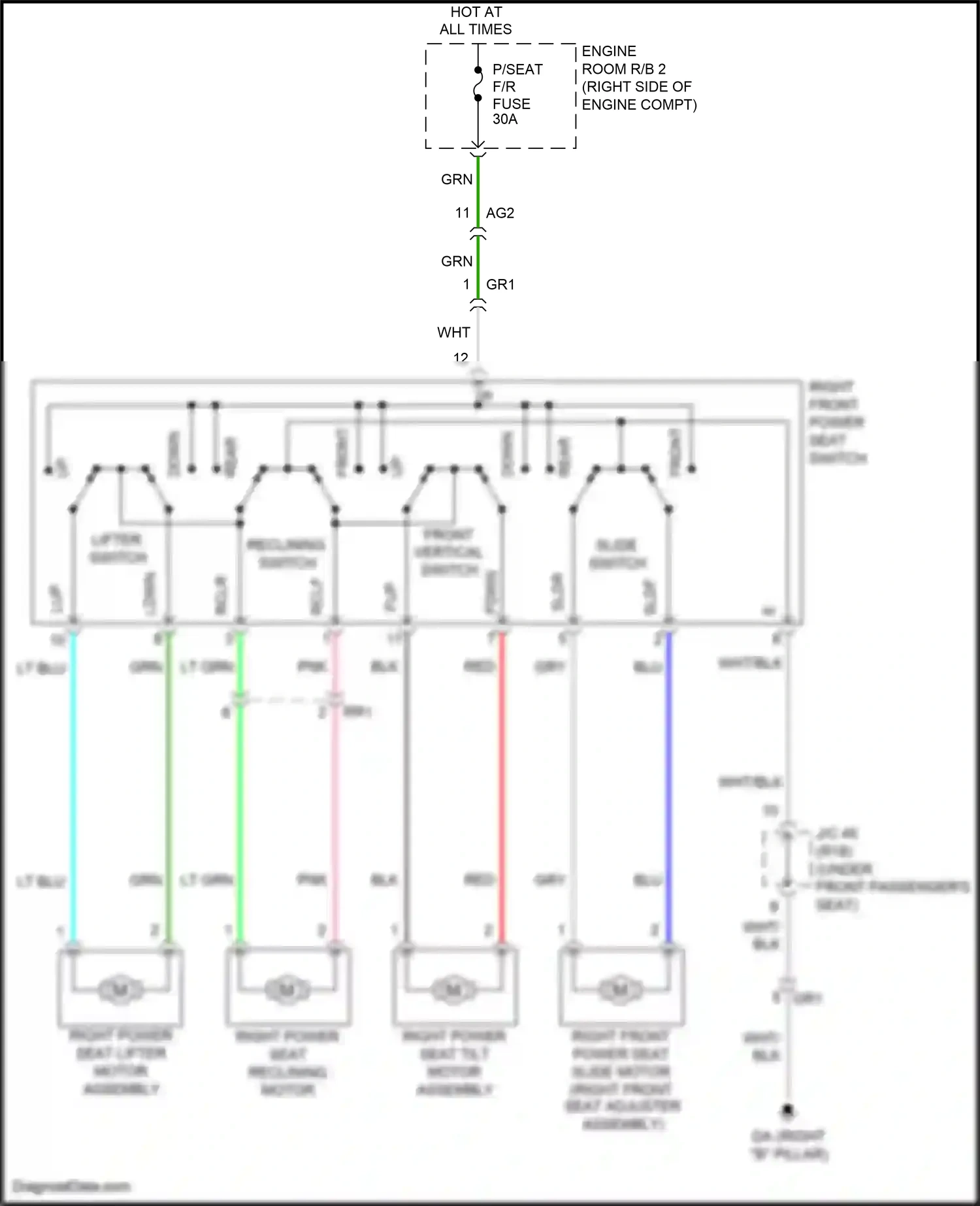 Lexus NX Z10 (2014-2017) front wiring diagram  (3 of 3)