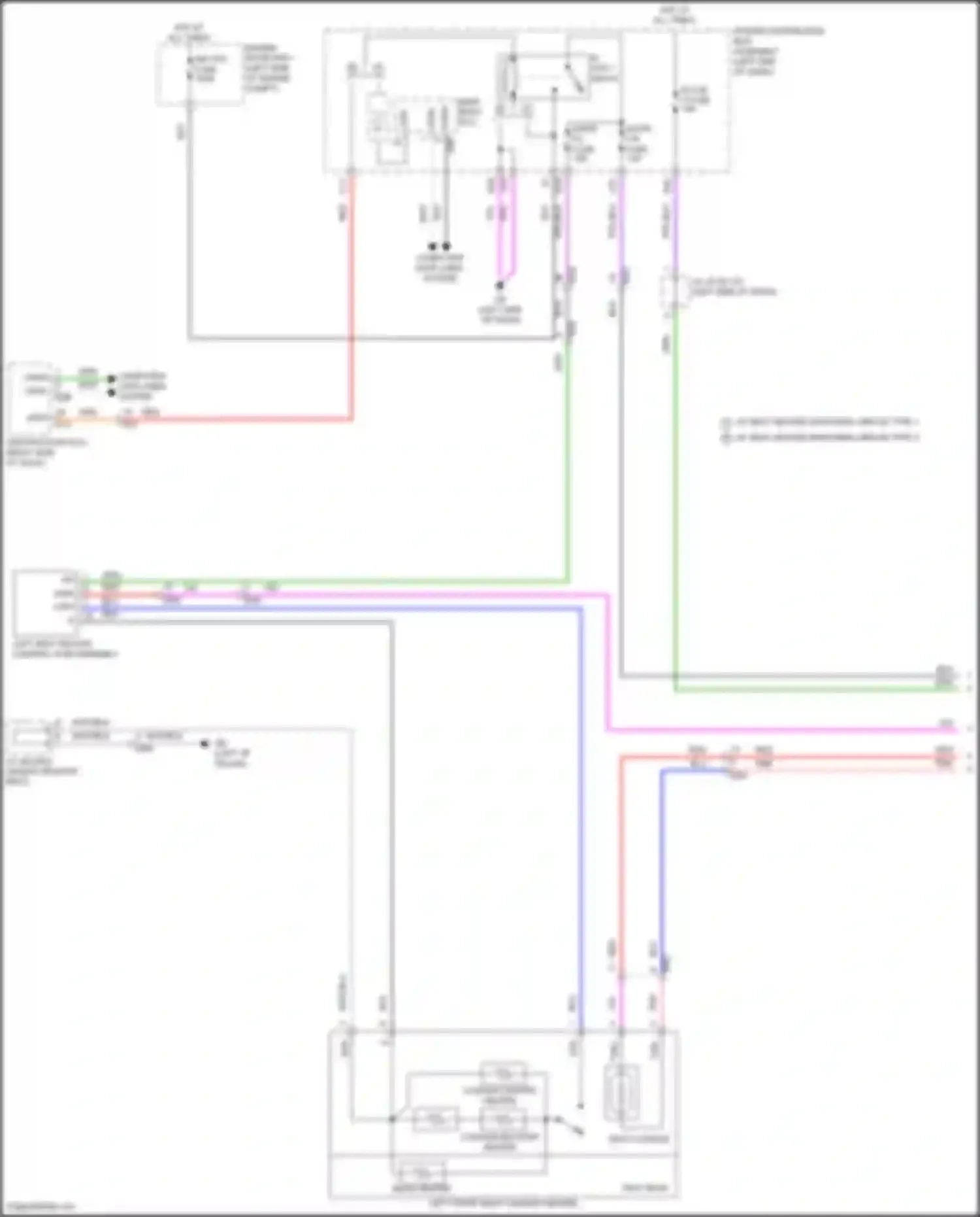 Wiring diagram left seat cushion climate control blower assembly for Lexus NX Z10 (2014-2017)