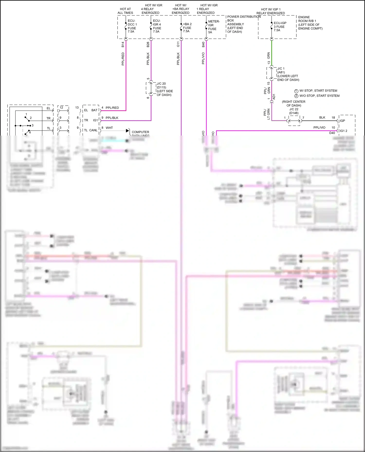 Lexus NX Z10 (2014-2017) indicator wiring diagram  (1 of 1)