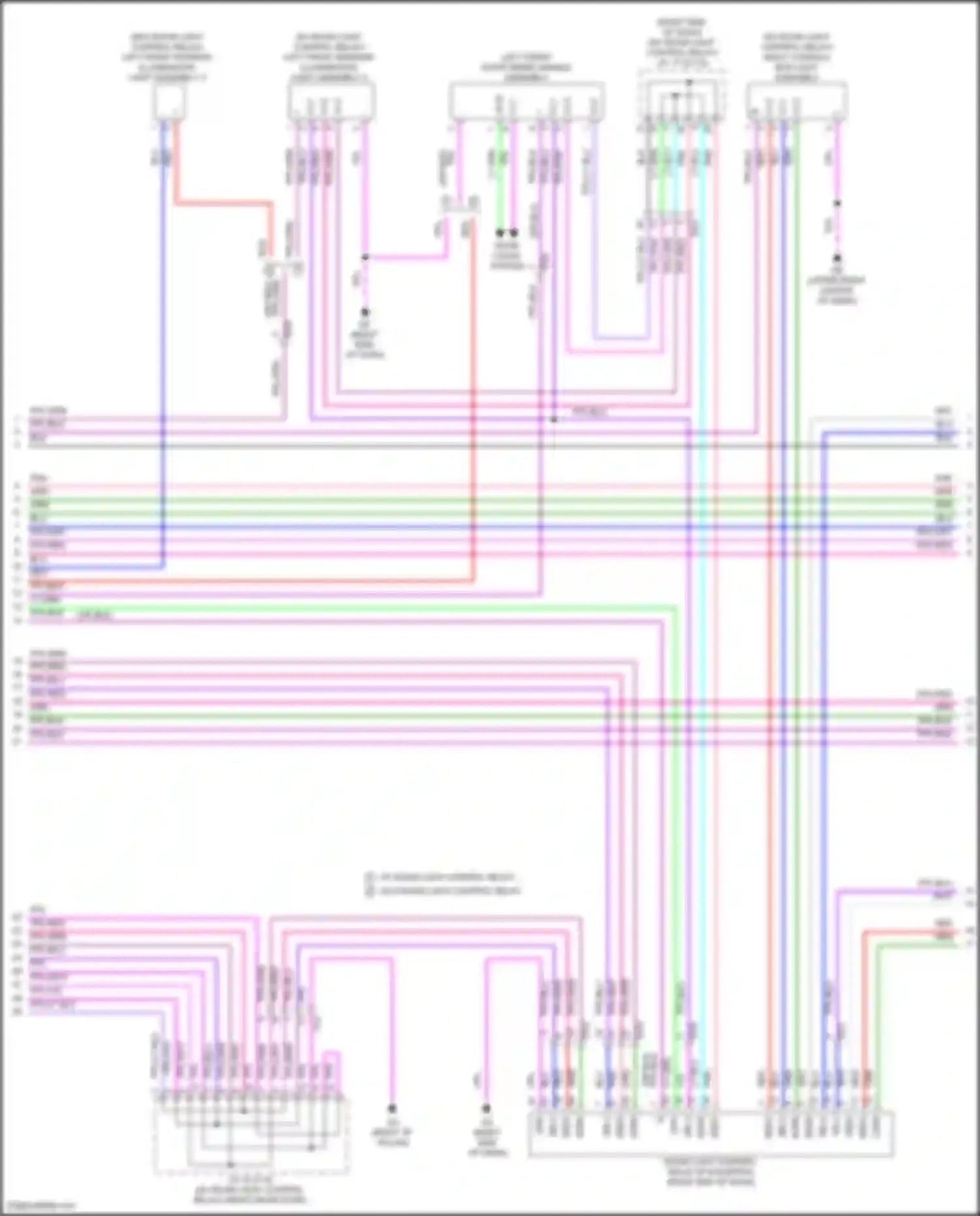 Wiring diagram left front door inside handle assembly for Lexus NX Z10 (2014-2017) (1 of 5)