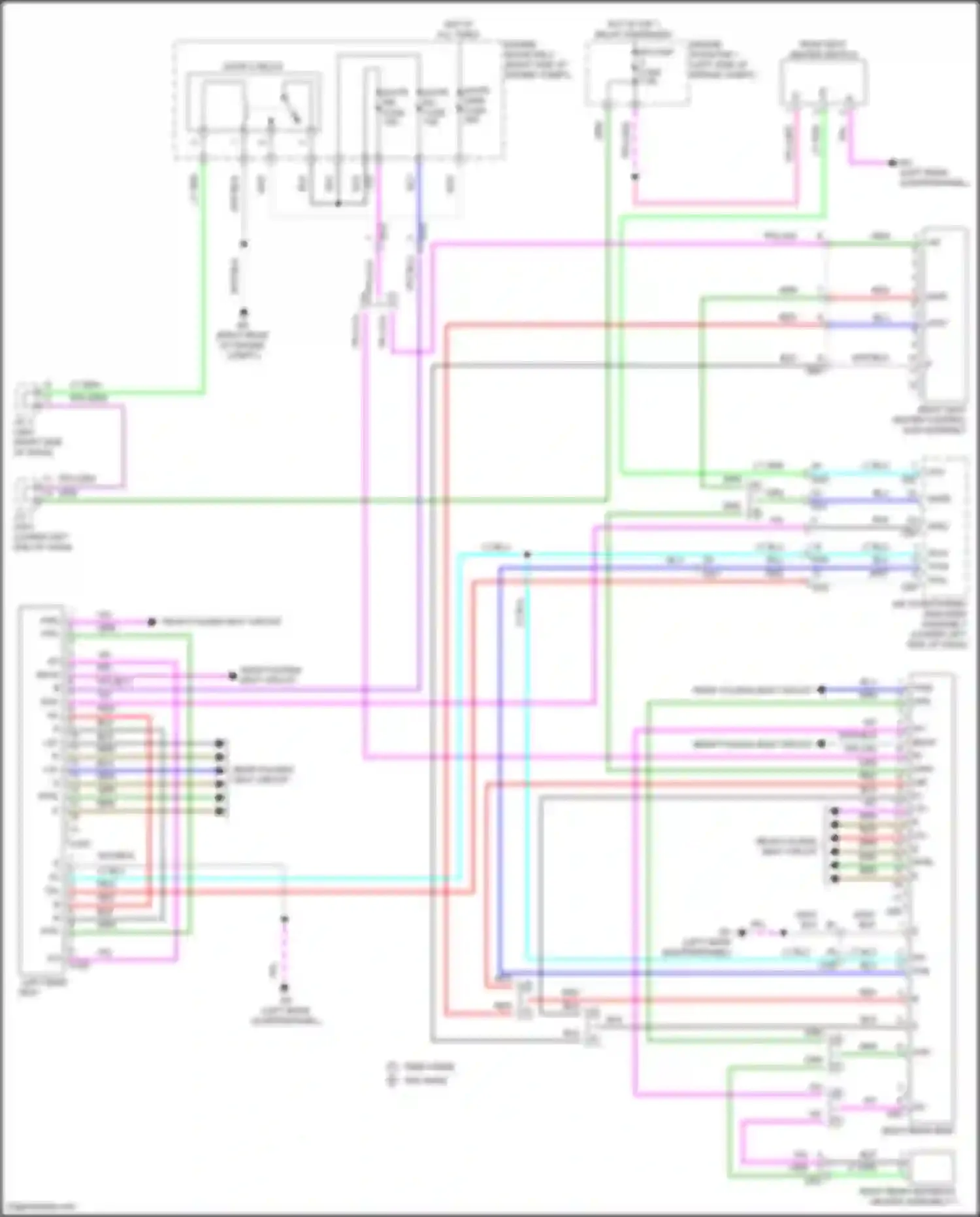 Wiring diagram left rear seat for Lexus NX Z10 (2014-2017) (4 of 4)