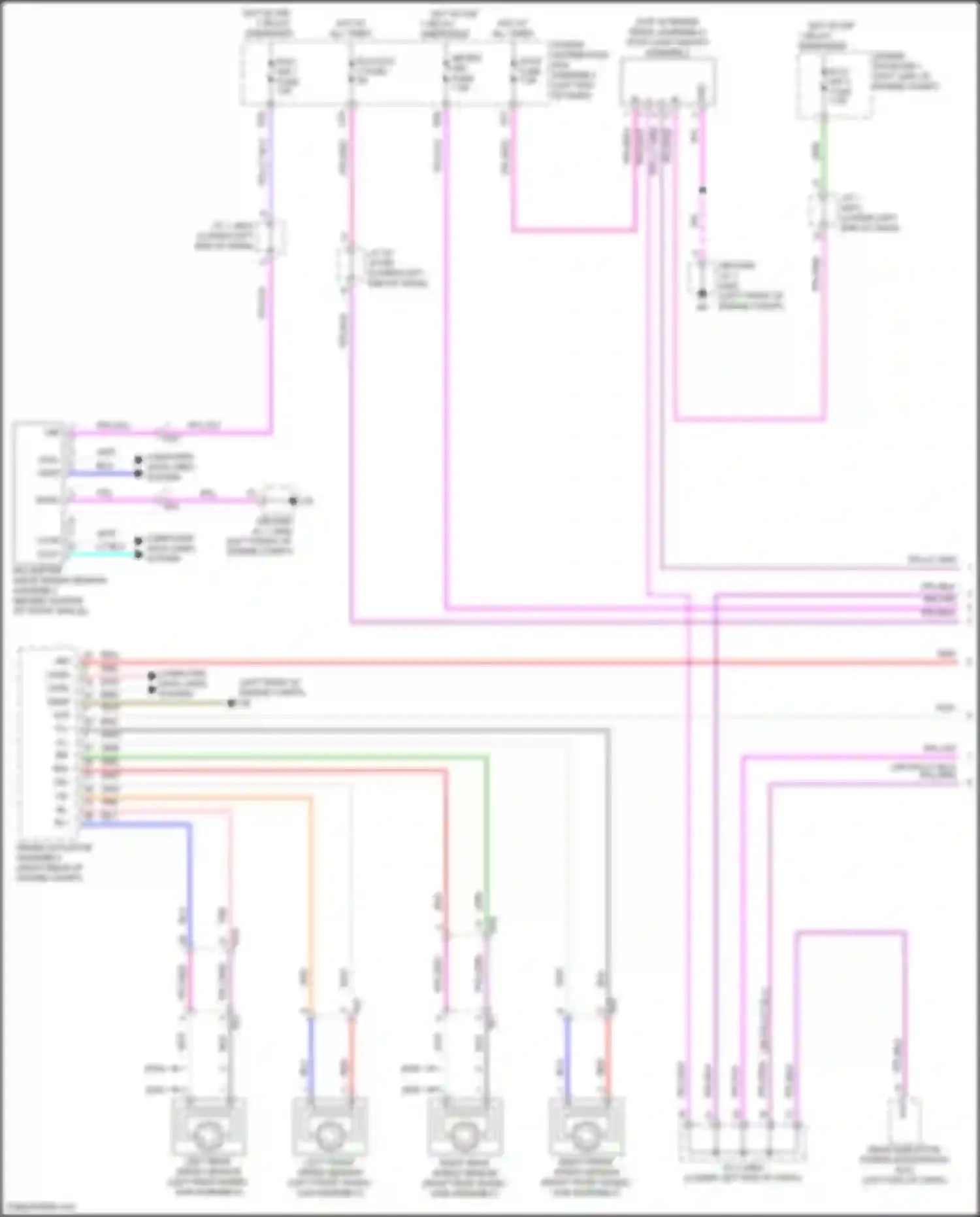 Wiring diagram millimeter wave radar sensor assembly for Lexus NX Z10 (2014-2017) (2 of 5)