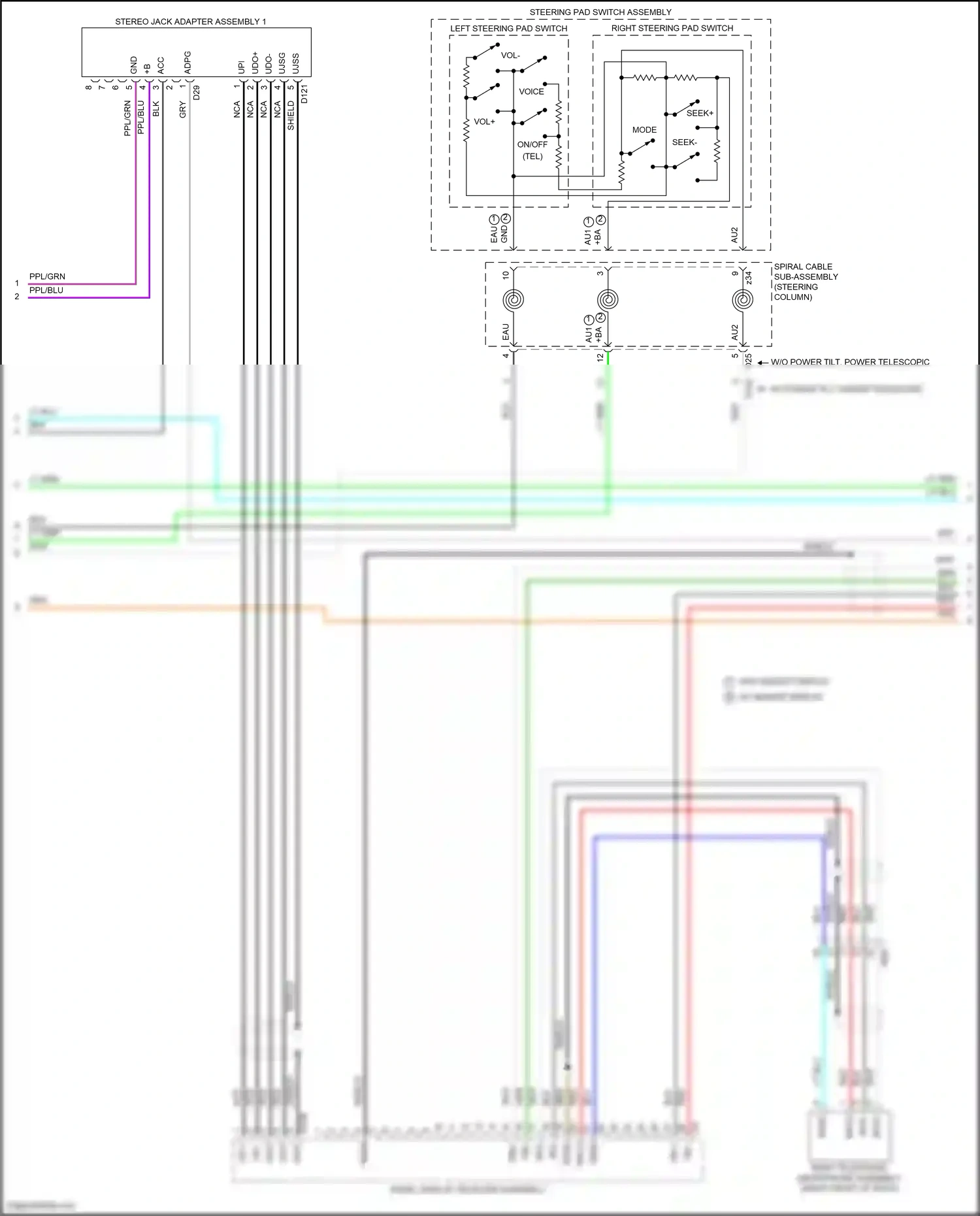 Lexus NX Z10 (2014-2017) mode wiring diagram  (2 of 3)