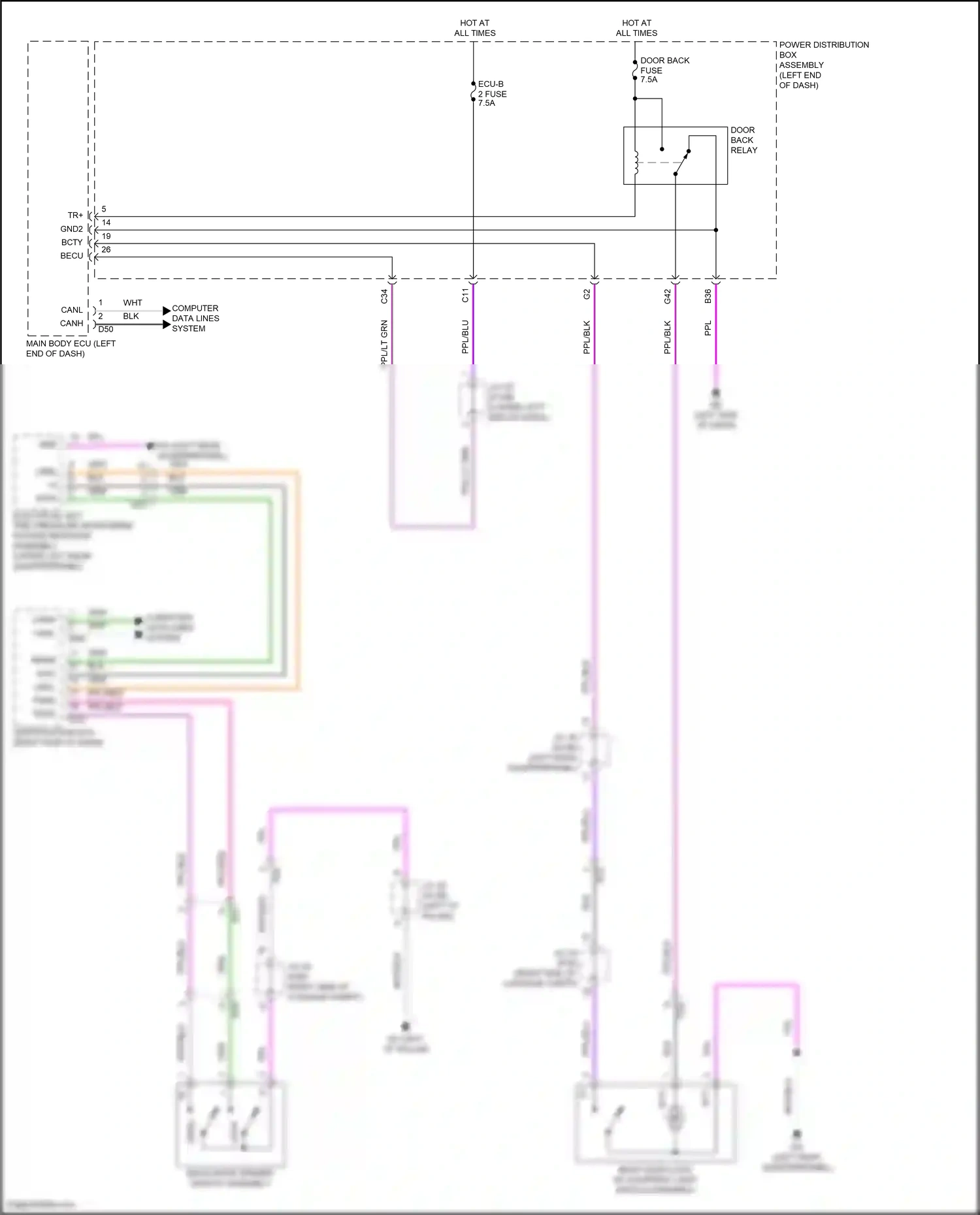 Lexus NX Z10 (2014-2017) (open) wiring diagram  (1 of 4)