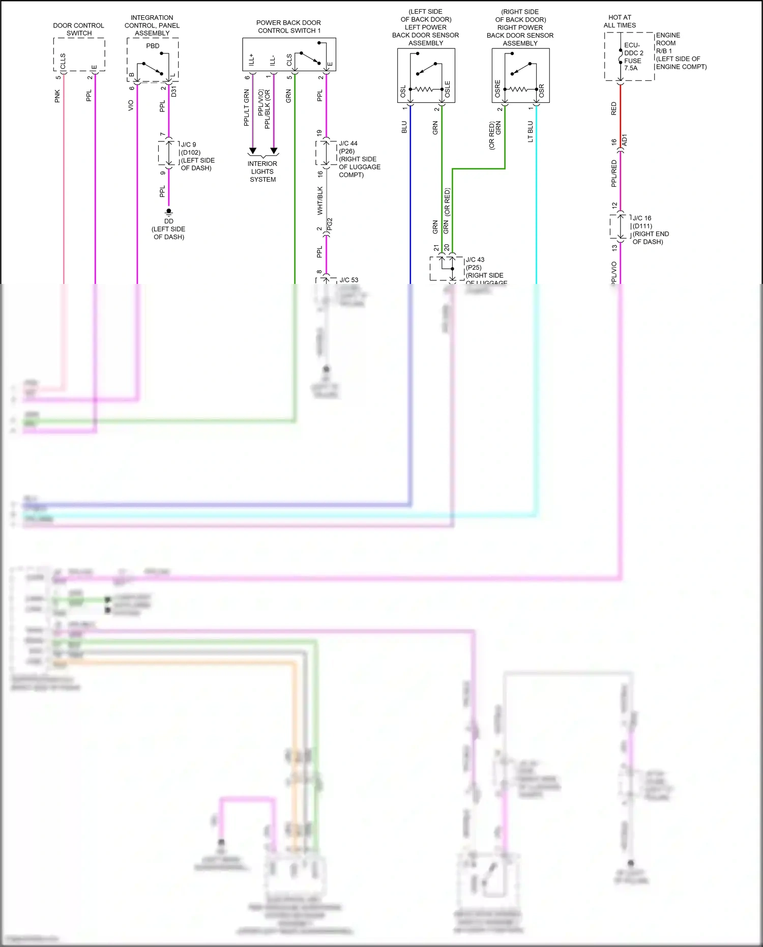 Lexus NX Z10 (2014-2017) (open) wiring diagram  (2 of 4)
