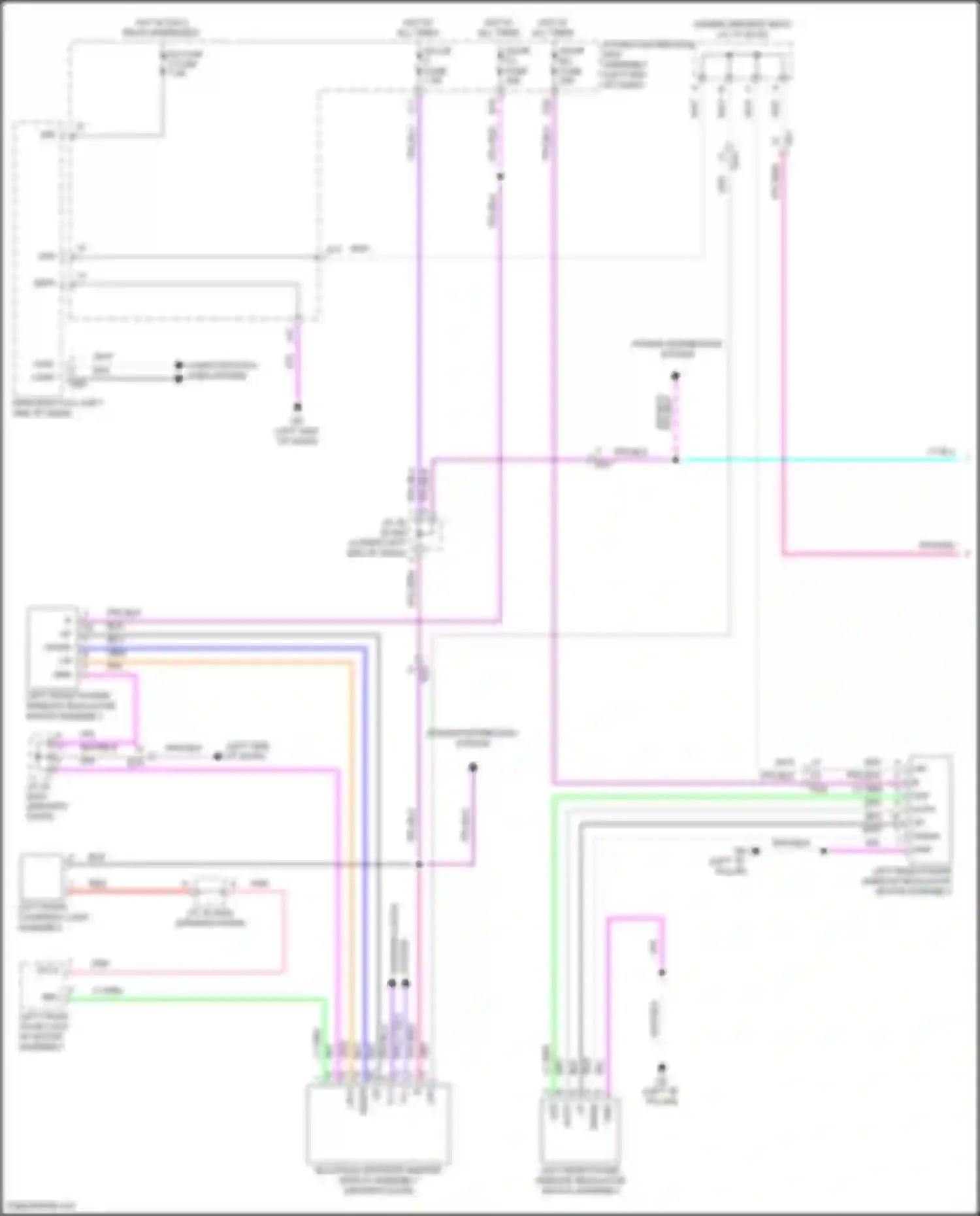 Wiring diagram door r/l fuse for Lexus NX Z10 (2014-2017)