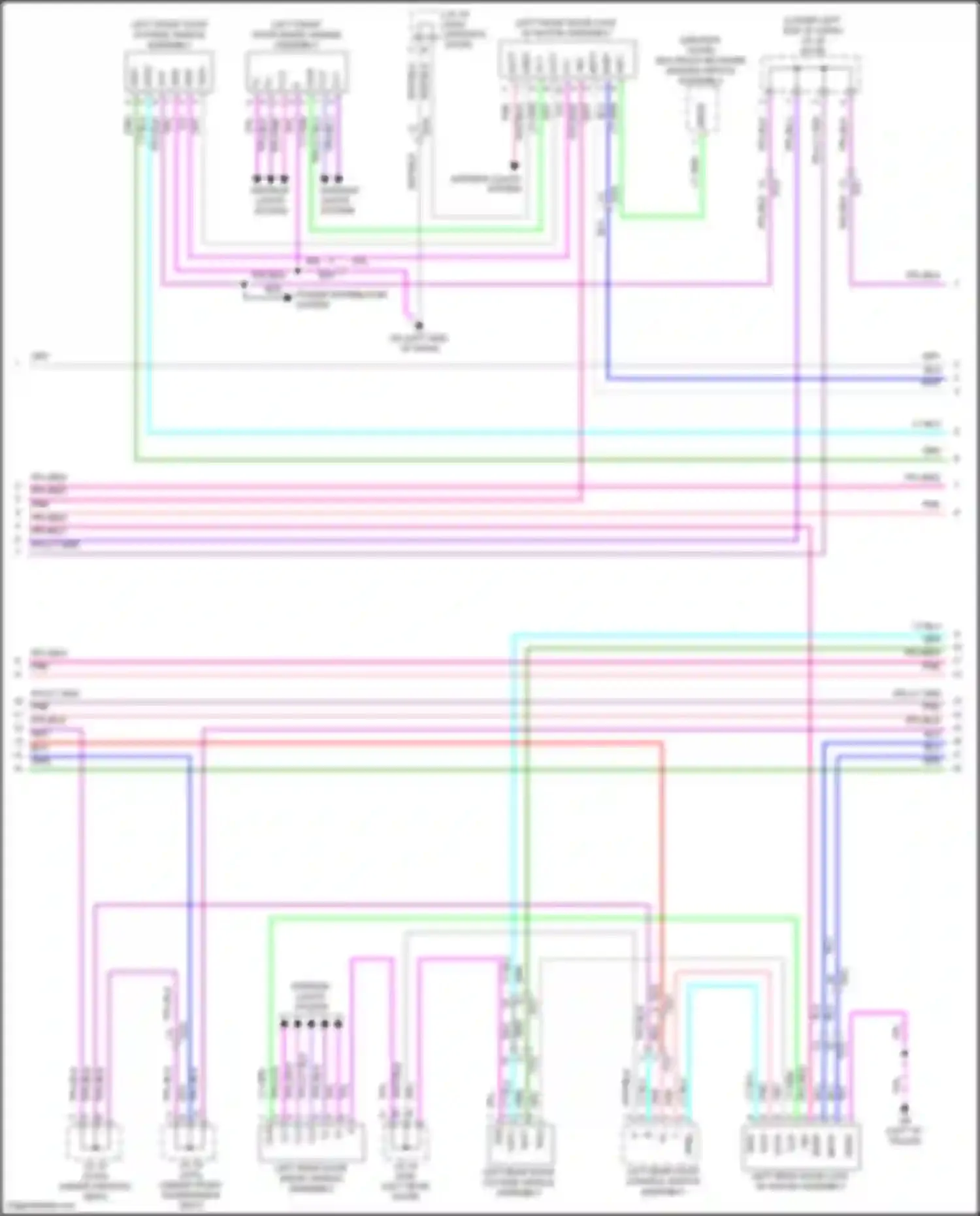 Wiring diagram left front door lock w/ motor assembly for Lexus NX Z10 (2014-2017)
