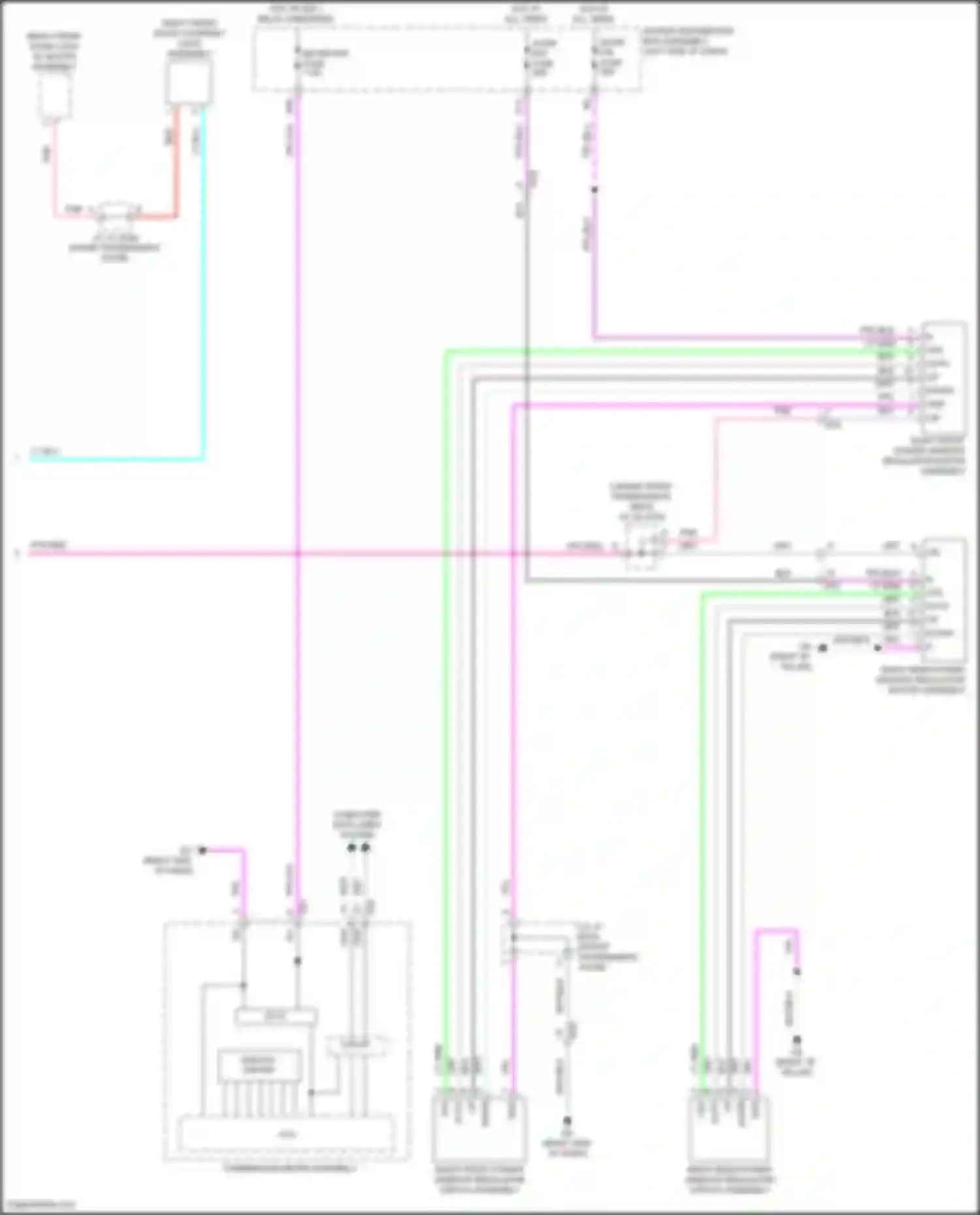 Wiring diagram right front power window regulator switch assembly for Lexus NX Z10 (2014-2017) (2 of 2)