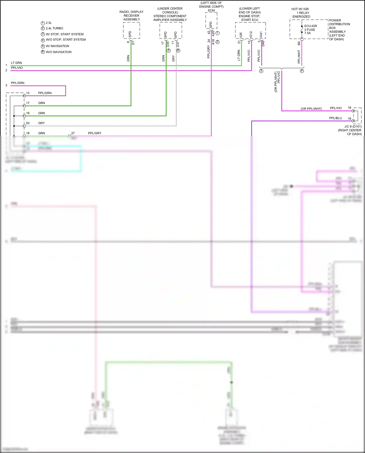 Lexus NX Z10 (2014-2017) shield wiring diagram  (2 of 21)