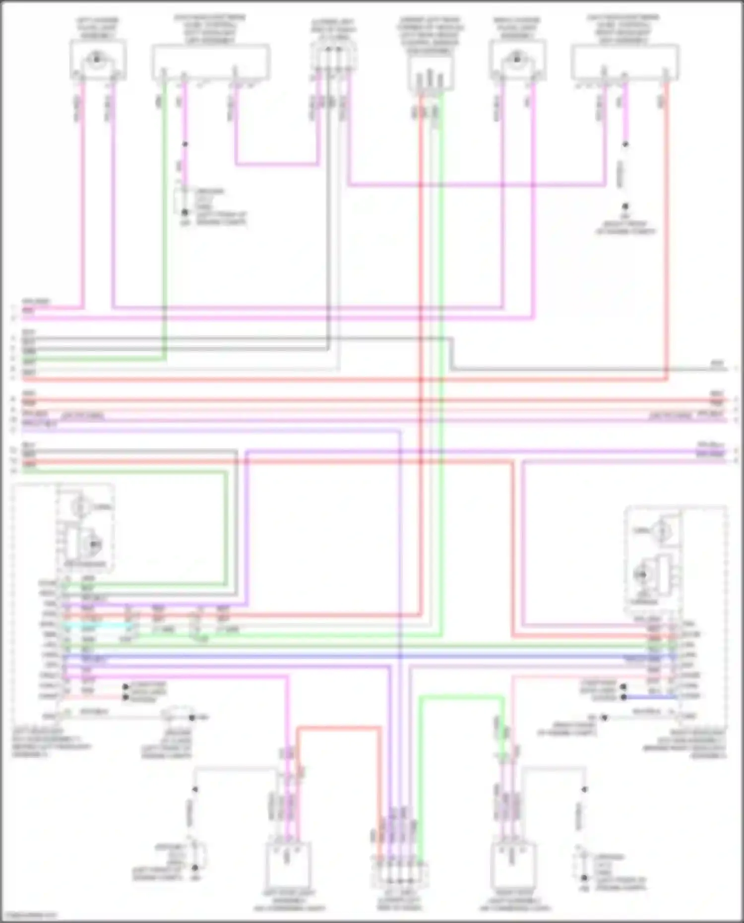 Wiring diagram left headlight ecu sub-assembly 1 for Lexus NX Z10 (2014-2017)