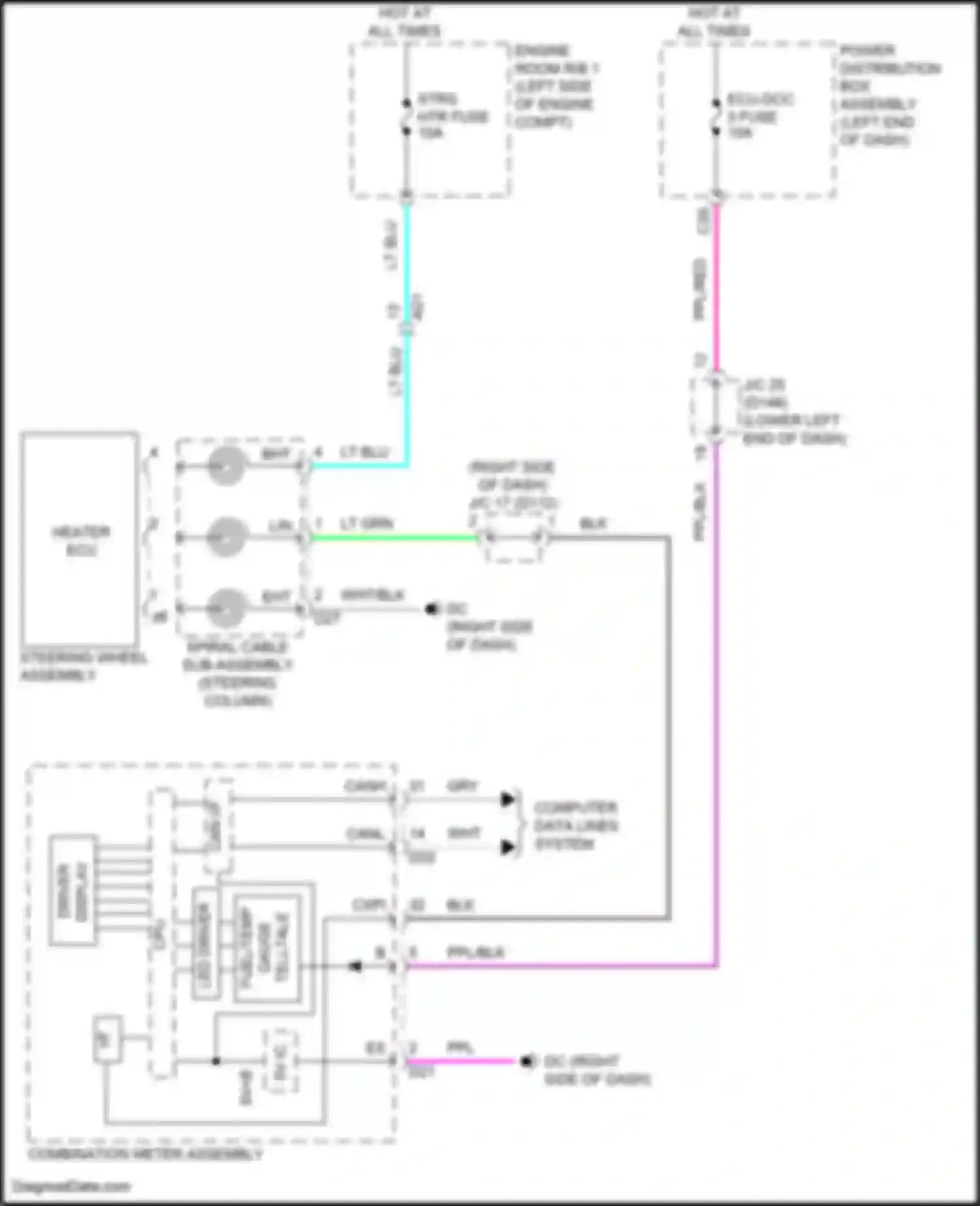 Wiring diagram strg htr fuse for Lexus NX Z10 (2014-2017) (1 of 2)