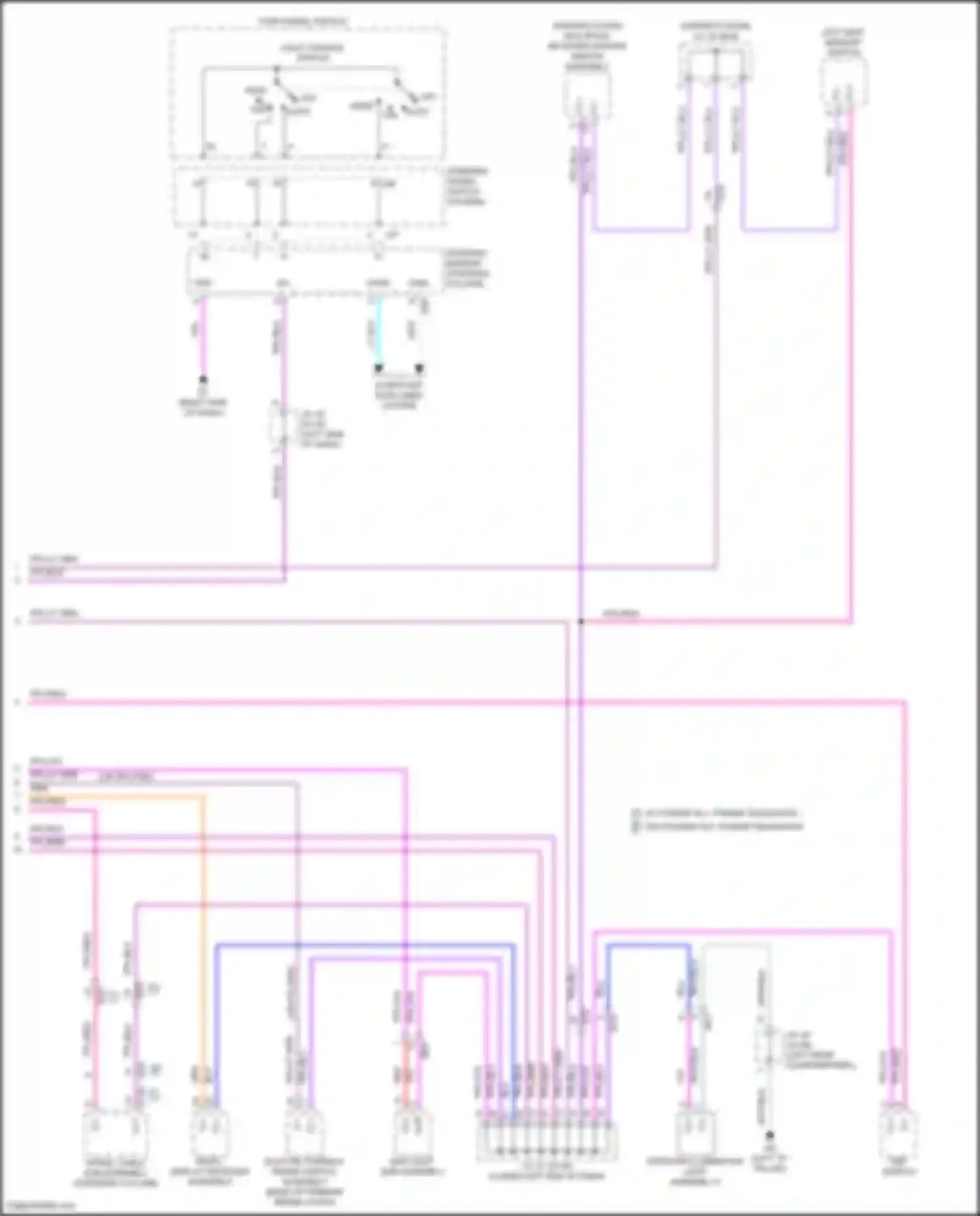 Wiring diagram electric parking brake switch assembly for Lexus NX Z10 (2014-2017)