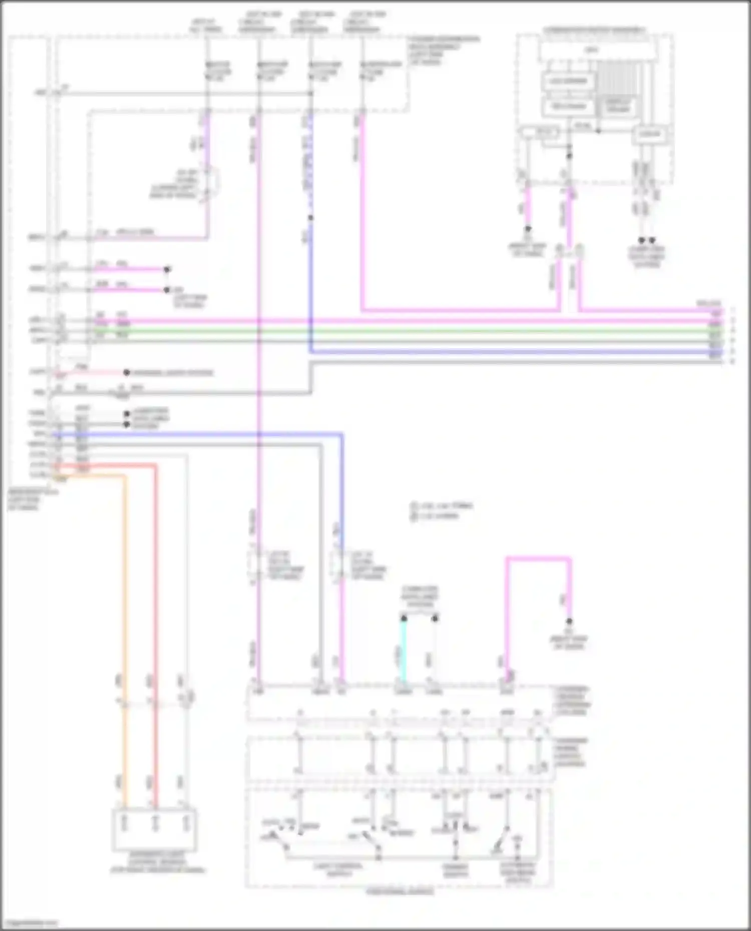 Wiring diagram turn signal switch for Lexus NX Z10 (2014-2017) (4 of 7)