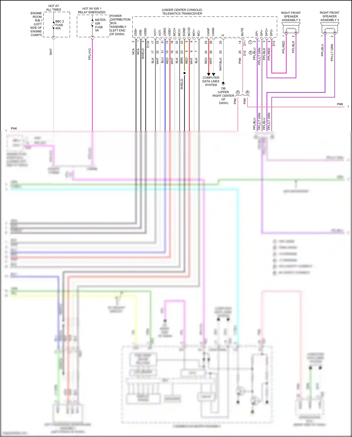 Lexus NX Z10 (2014-2017) usb wiring diagram  (2 of 5)