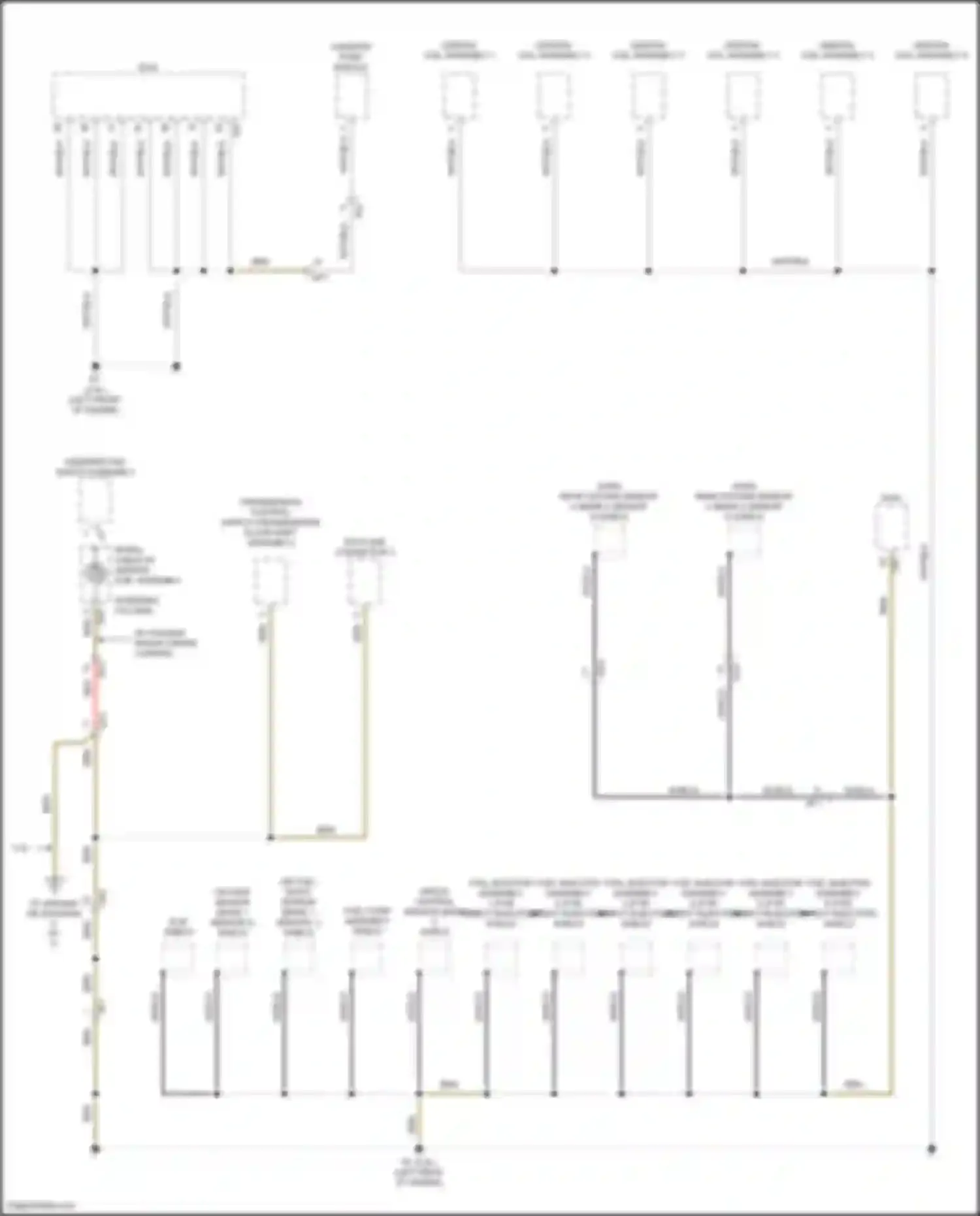 RC F Lexus I facelift (2018-2024): Ground distribution circuit (2 of 7)