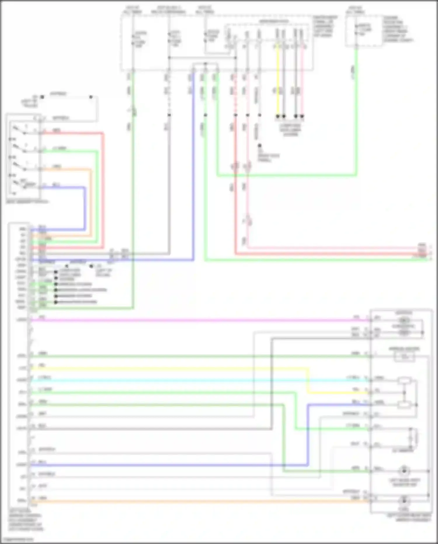 RC F Lexus I facelift (2018-2024): Memory mirrors circuit (1 of 2)