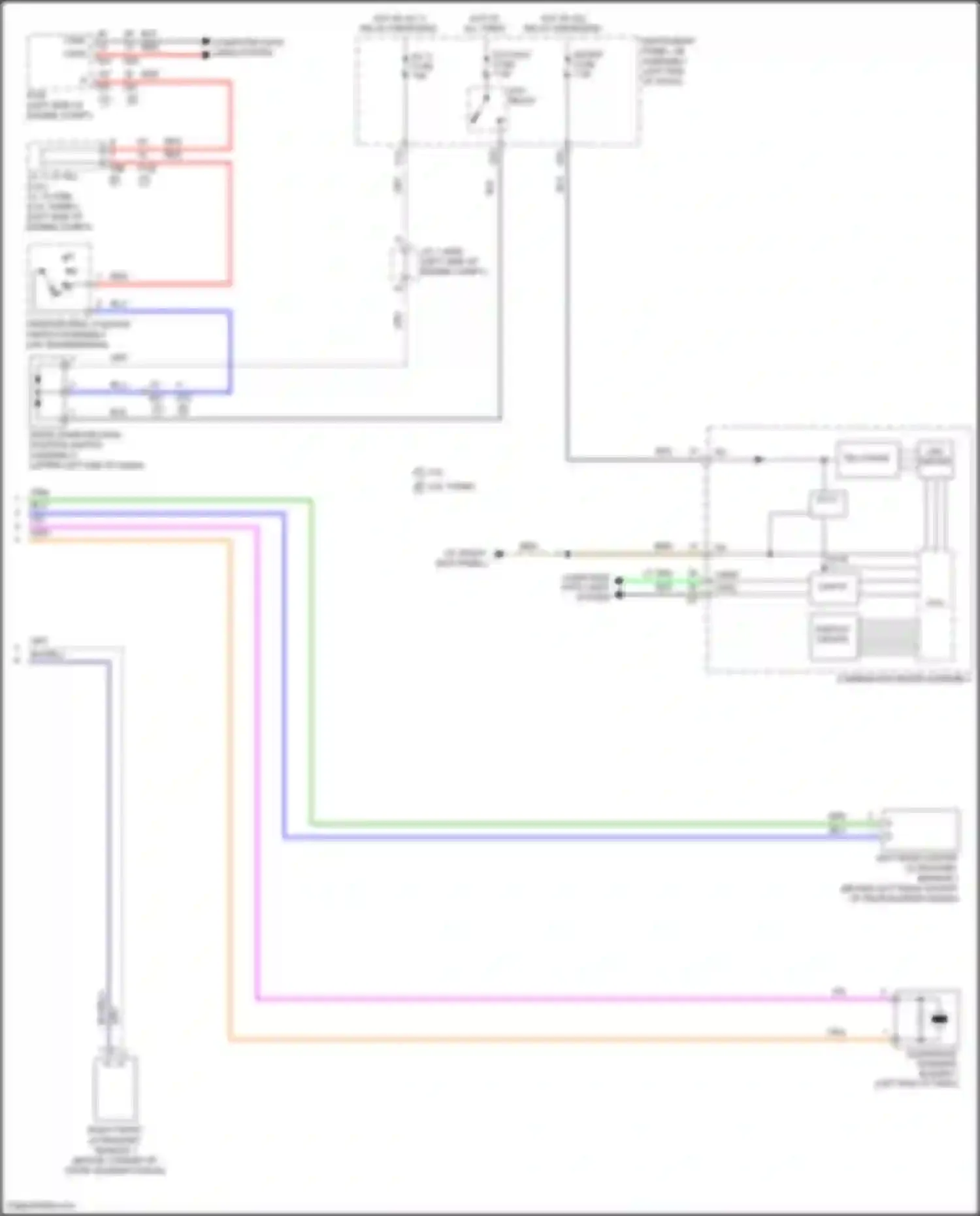 RC F Lexus I facelift (2018-2024): Rear sonar circuit (2 of 2)