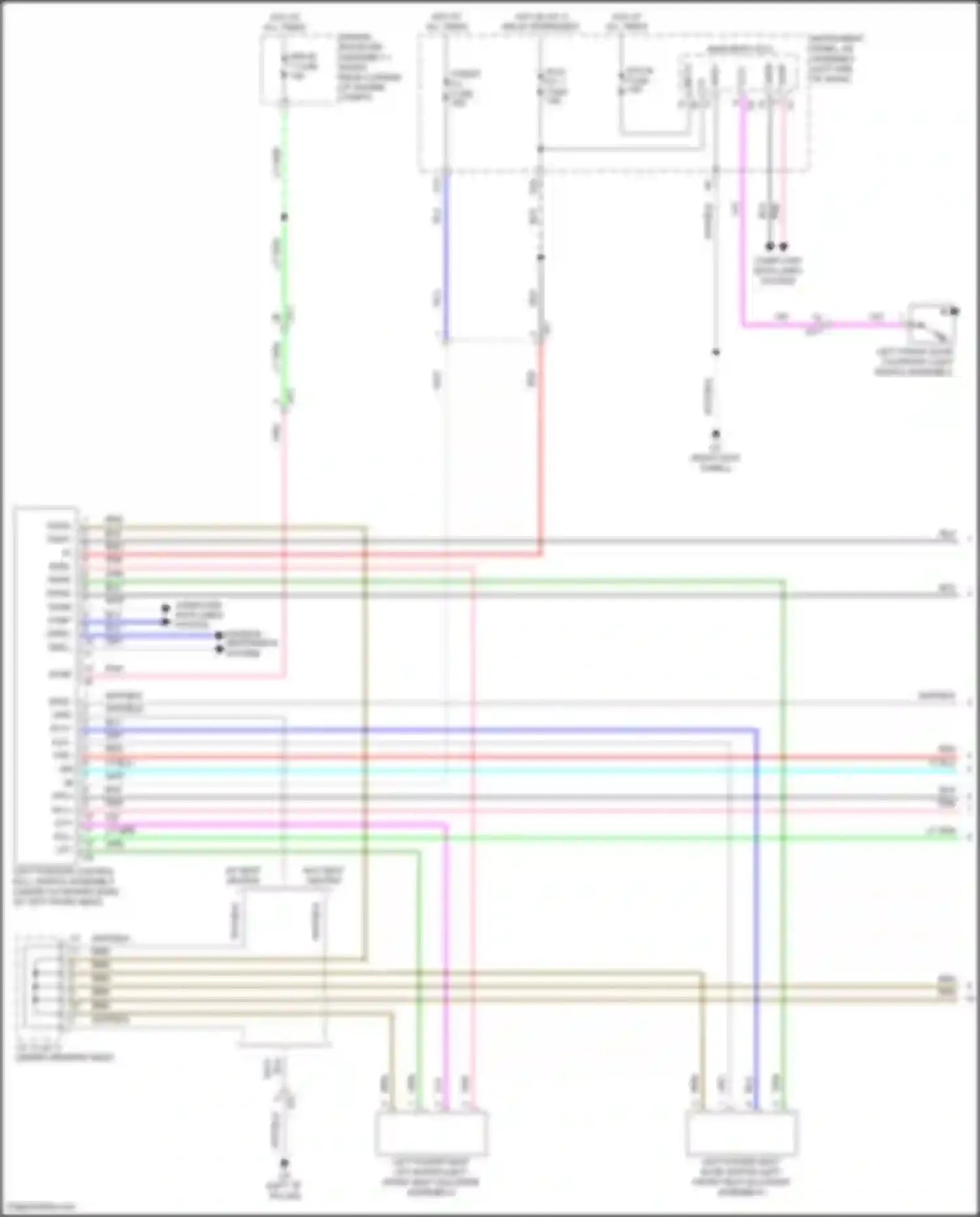 RC F Lexus I facelift (2018-2024): Driver power seat circuit (1 of 2)
