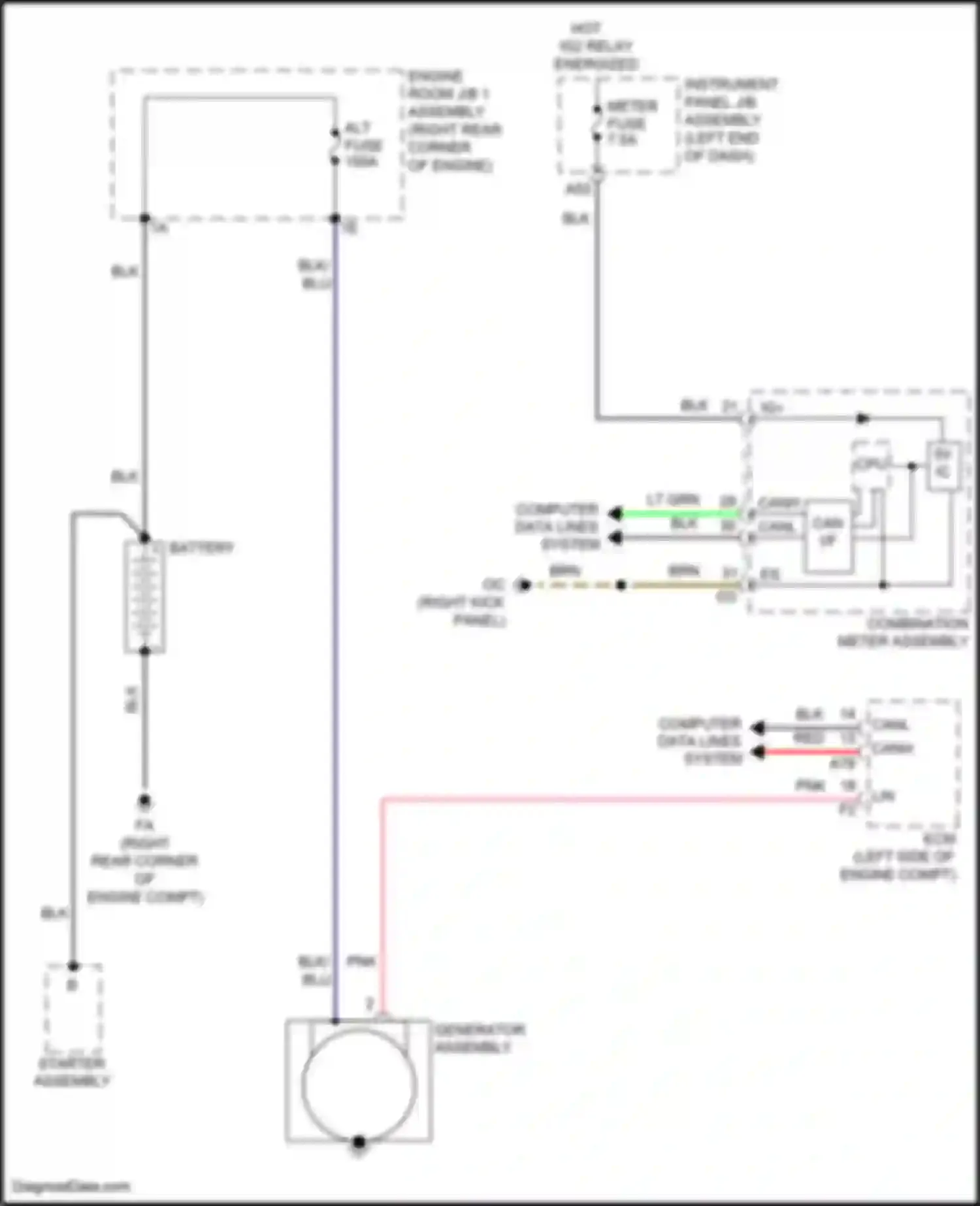 RC Lexus I facelift (2018-2024): Charging circuit