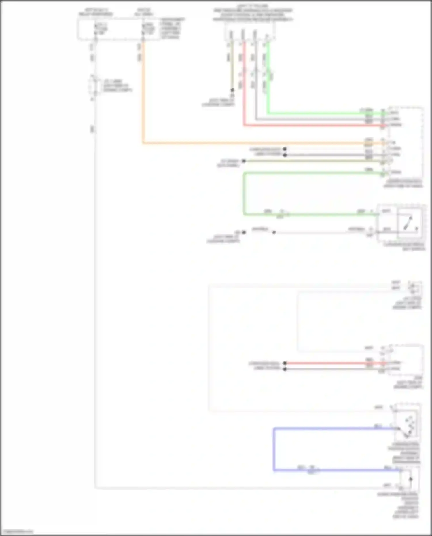 RC Lexus I facelift (2018-2024): Trunk & fuel door release circuit (2 of 2)