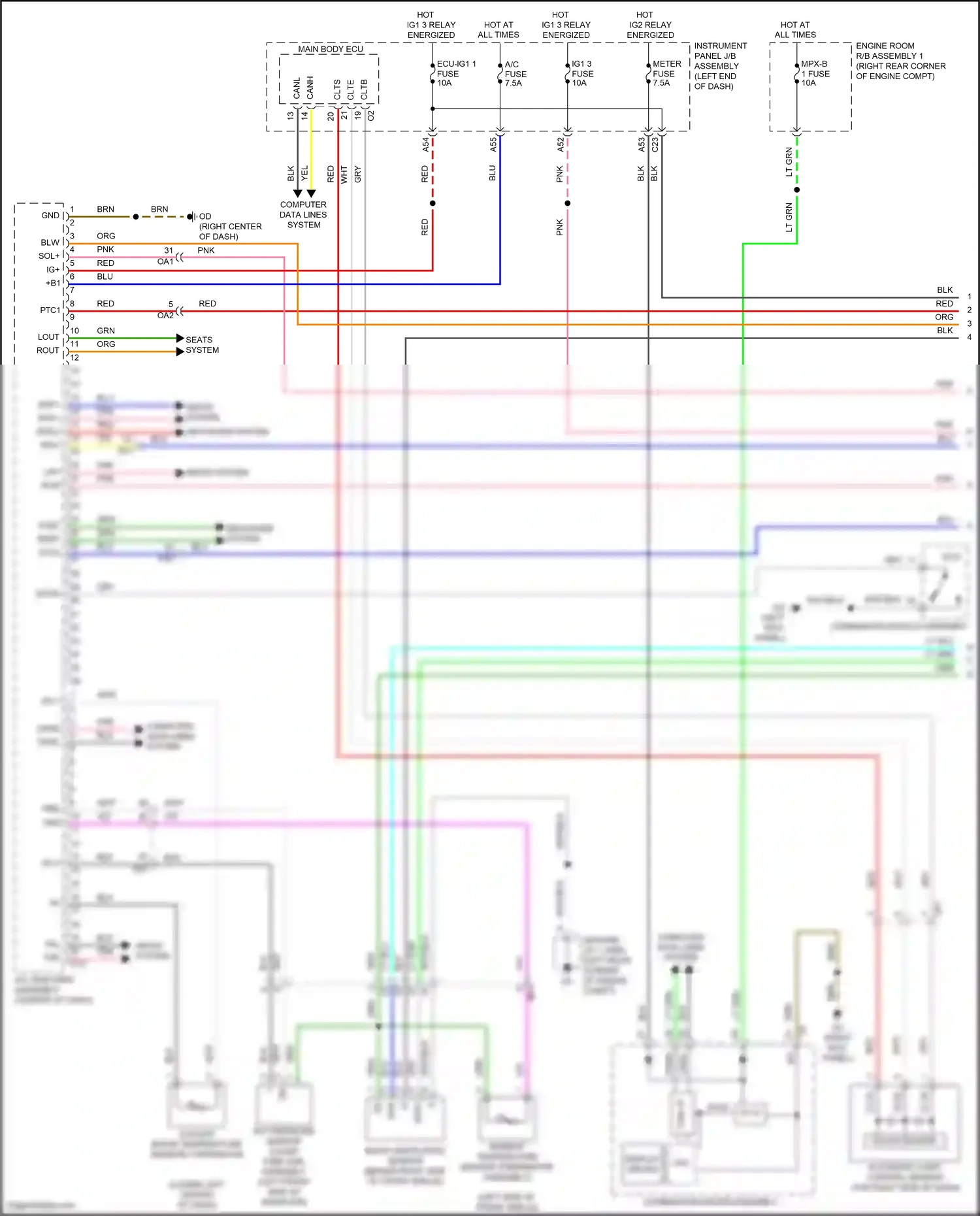 Lexus RC I facelift (2018-2024) automatic light control sensor wiring diagram  (2 of 5)