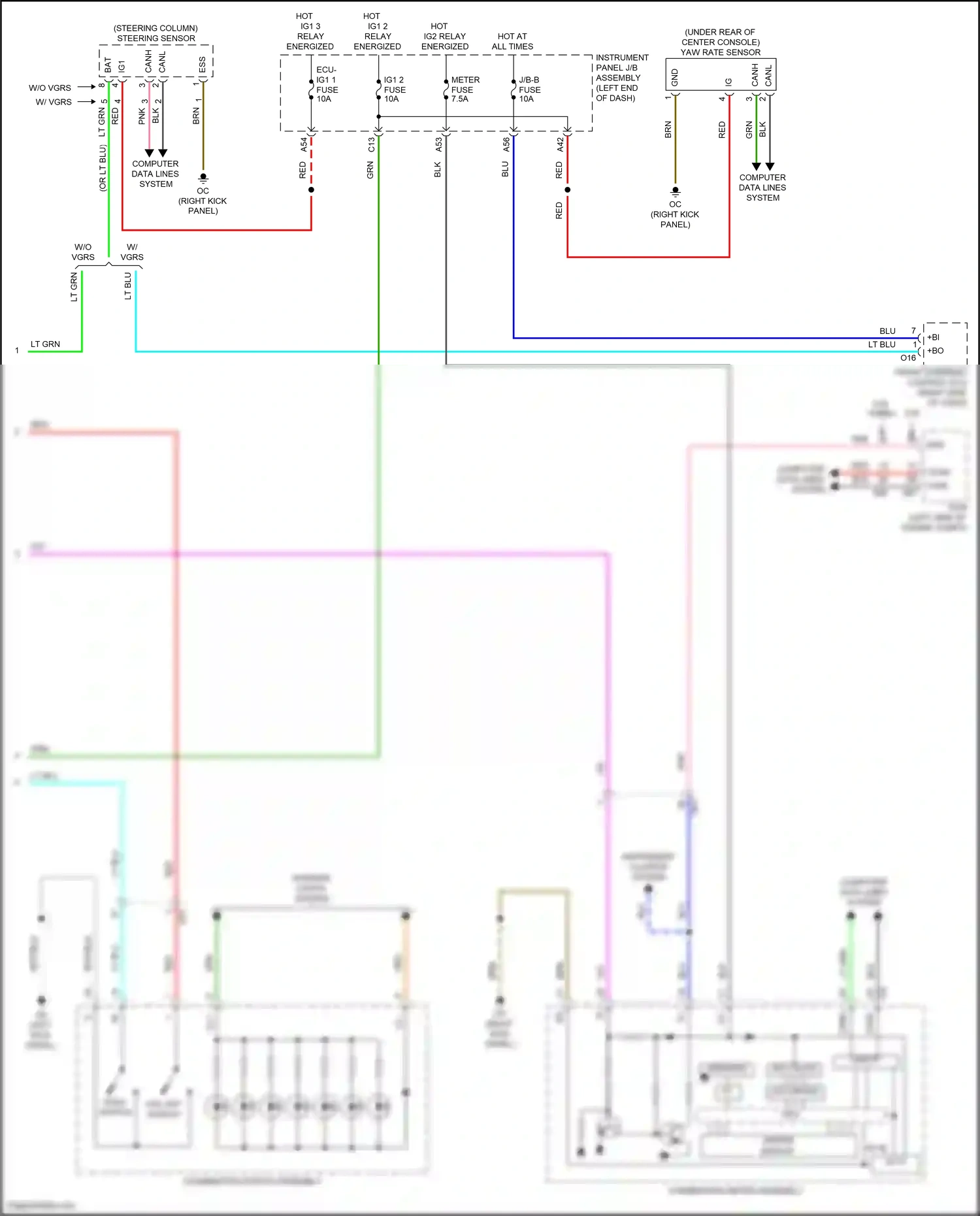 Lexus RC I facelift (2018-2024) computer data lines system wiring diagram  (63 of 122)