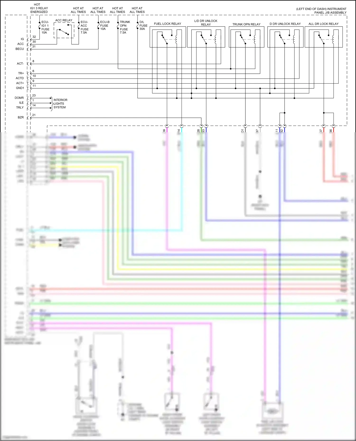 Lexus RC I facelift (2018-2024) computer data lines system wiring diagram  (26 of 122)