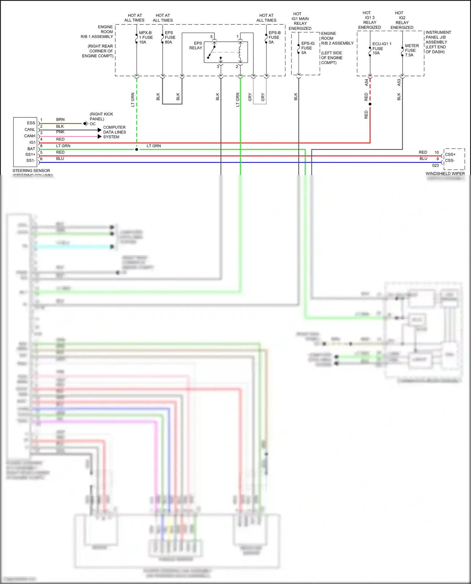Lexus RC I facelift (2018-2024) computer data lines system wiring diagram  (22 of 122)
