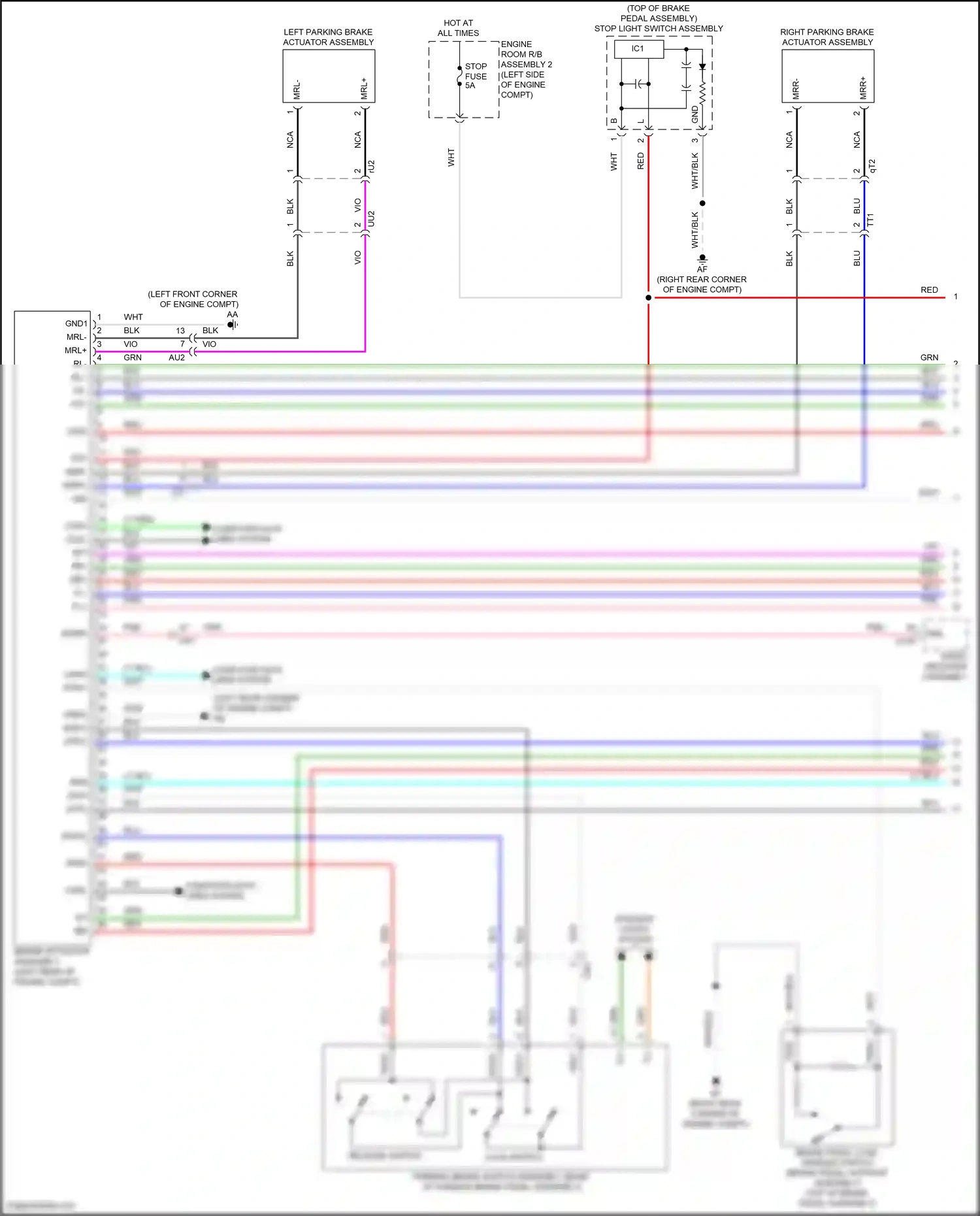 Lexus RC I facelift (2018-2024) computer data lines system wiring diagram  (62 of 122)