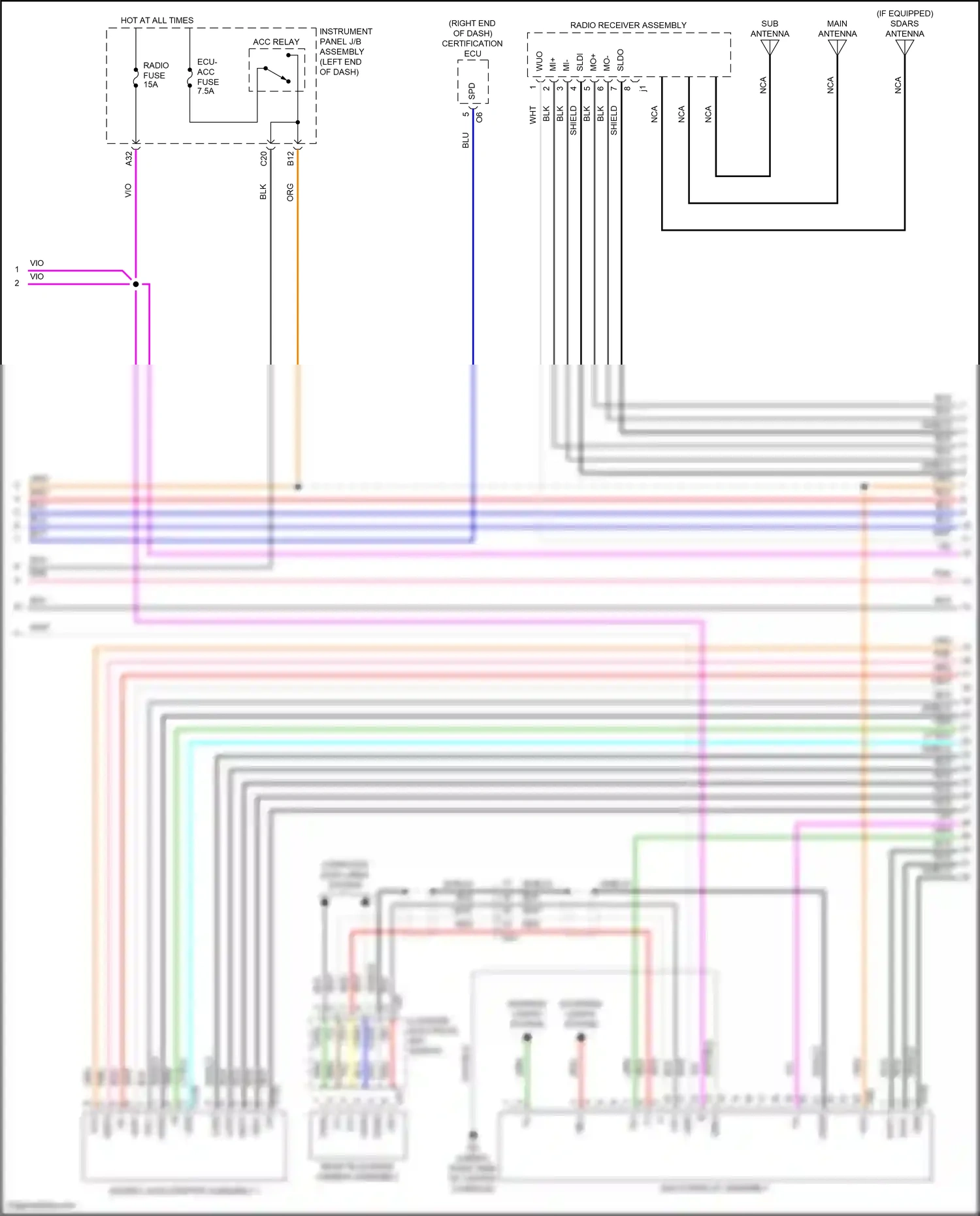 Lexus RC I facelift (2018-2024) computer data lines system wiring diagram  (9 of 122)