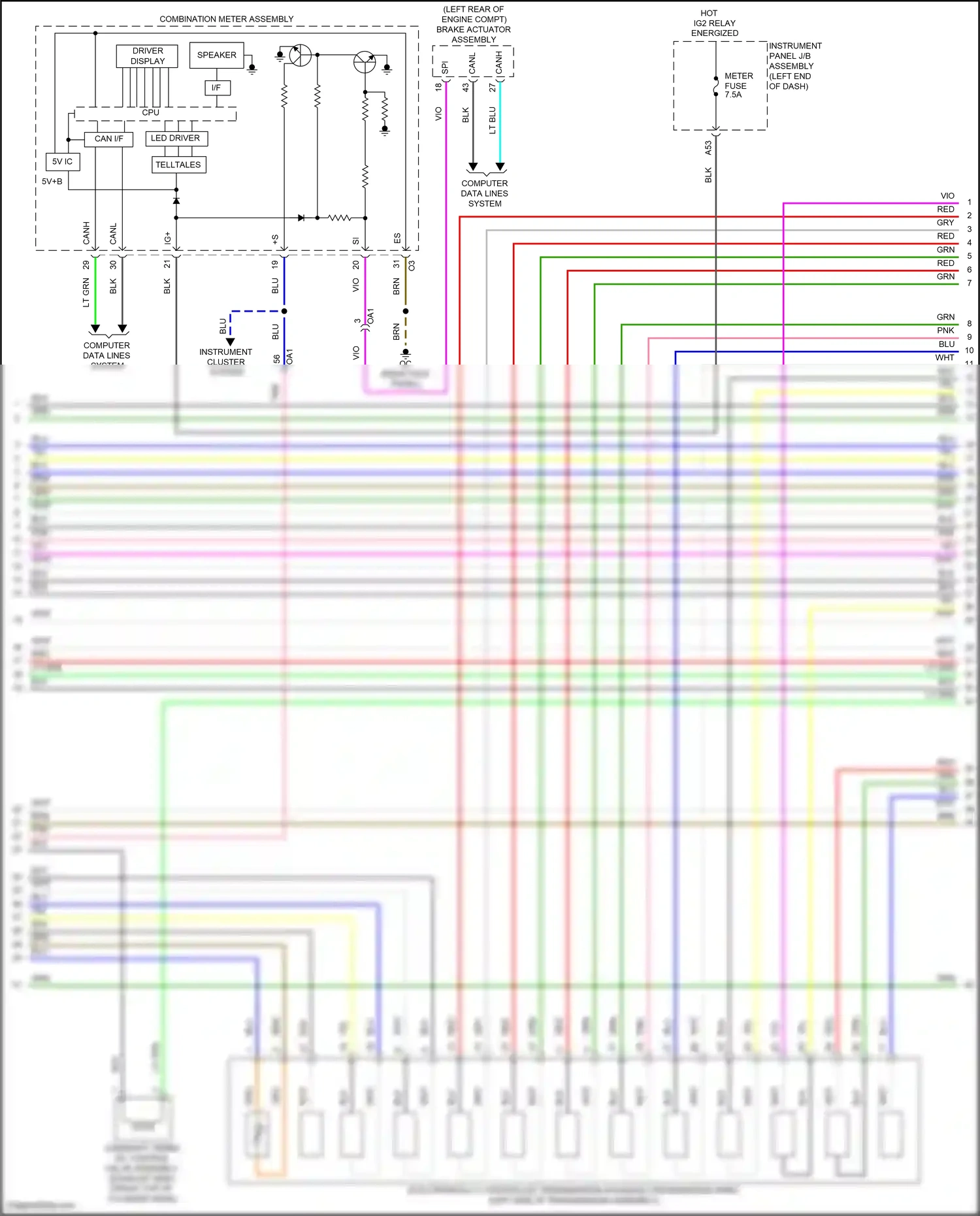 Lexus RC I facelift (2018-2024) computer data lines system wiring diagram  (86 of 122)