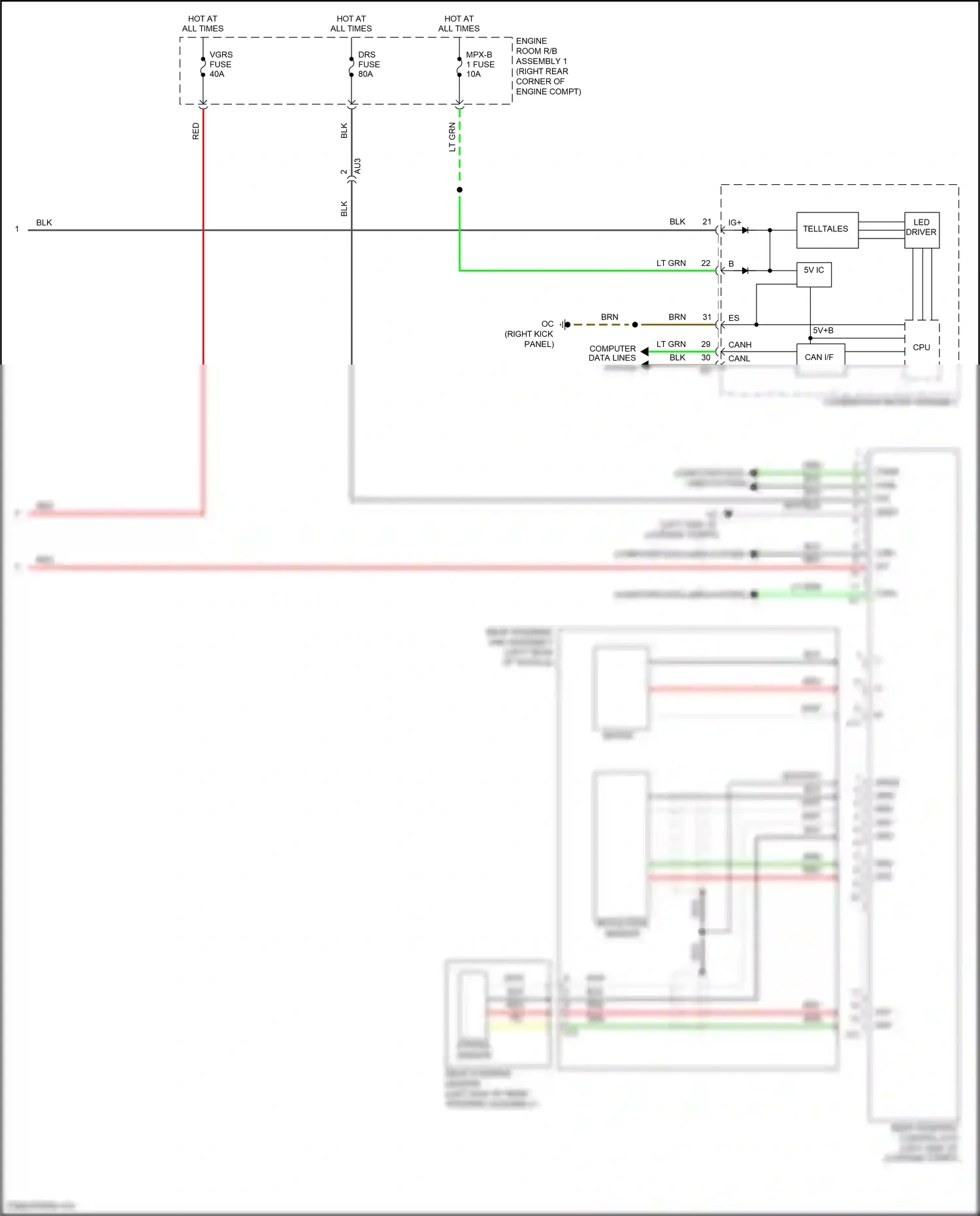 Lexus RC I facelift (2018-2024) computer data lines system wiring diagram  (80 of 122)