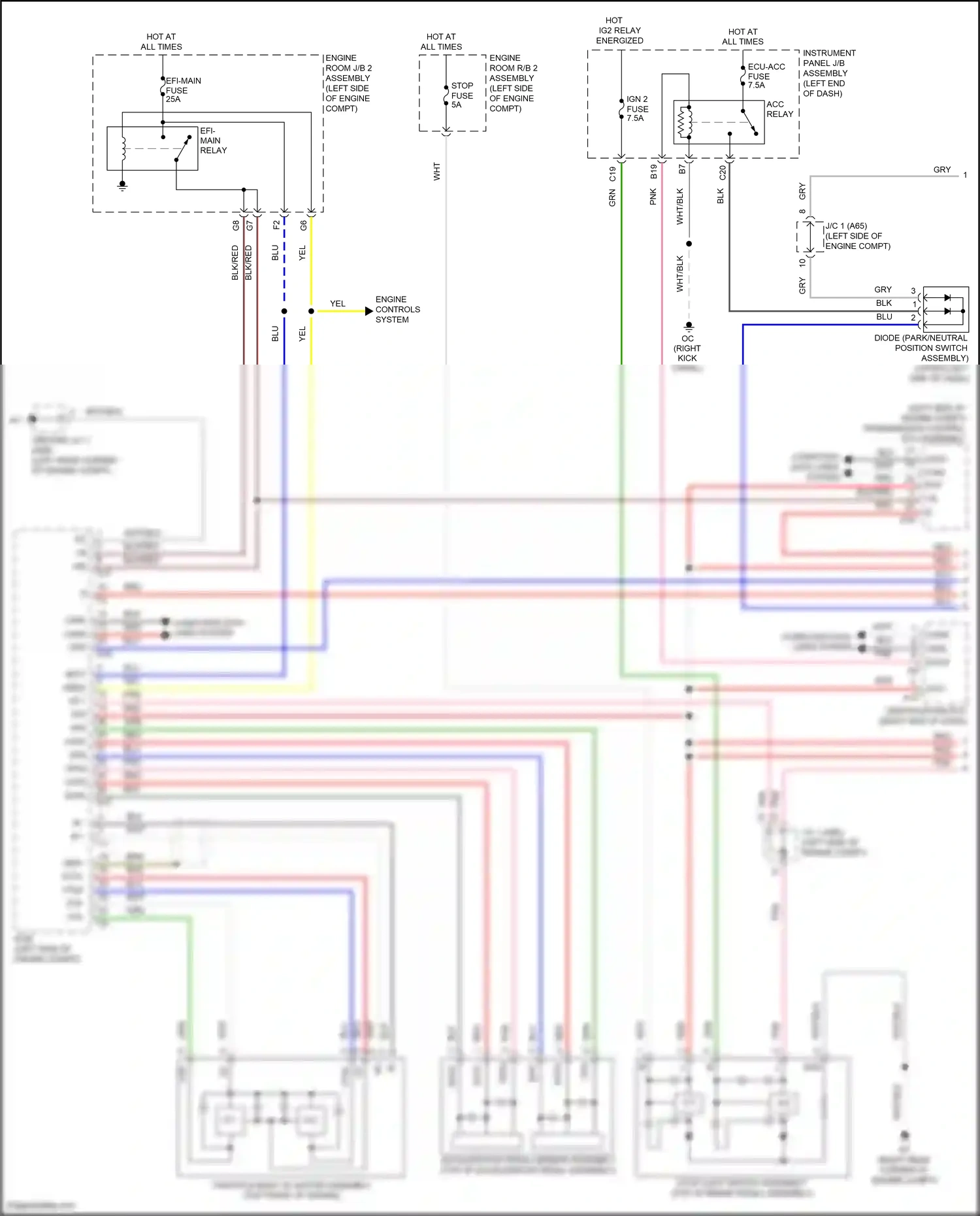 Lexus RC I facelift (2018-2024) computer data lines system wiring diagram  (1 of 122)