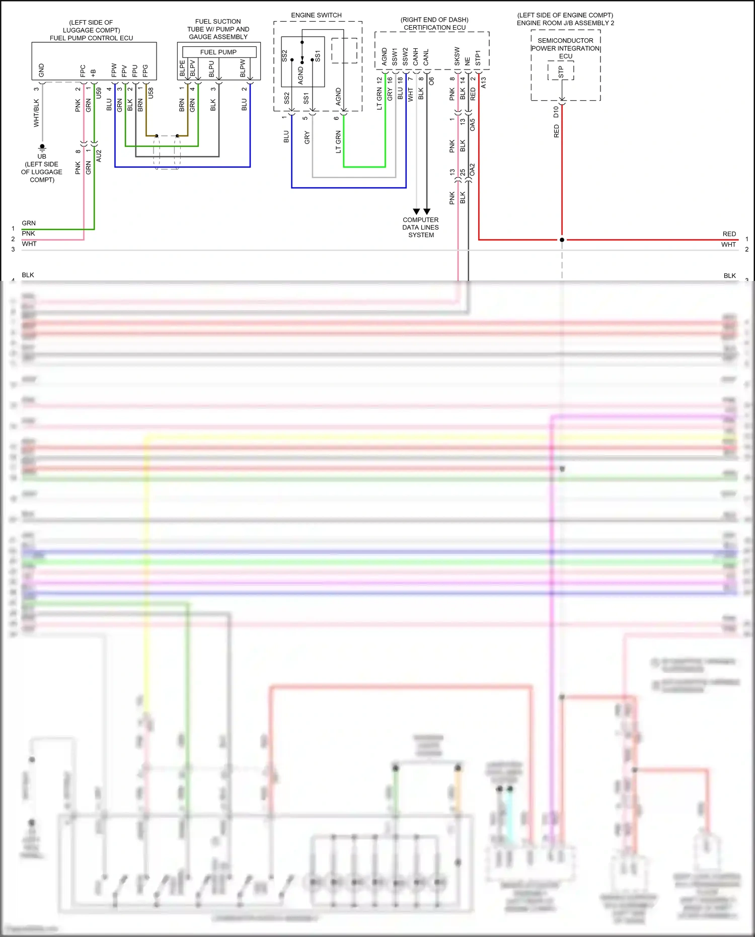 Lexus RC I facelift (2018-2024) engine switch wiring diagram  (8 of 9)