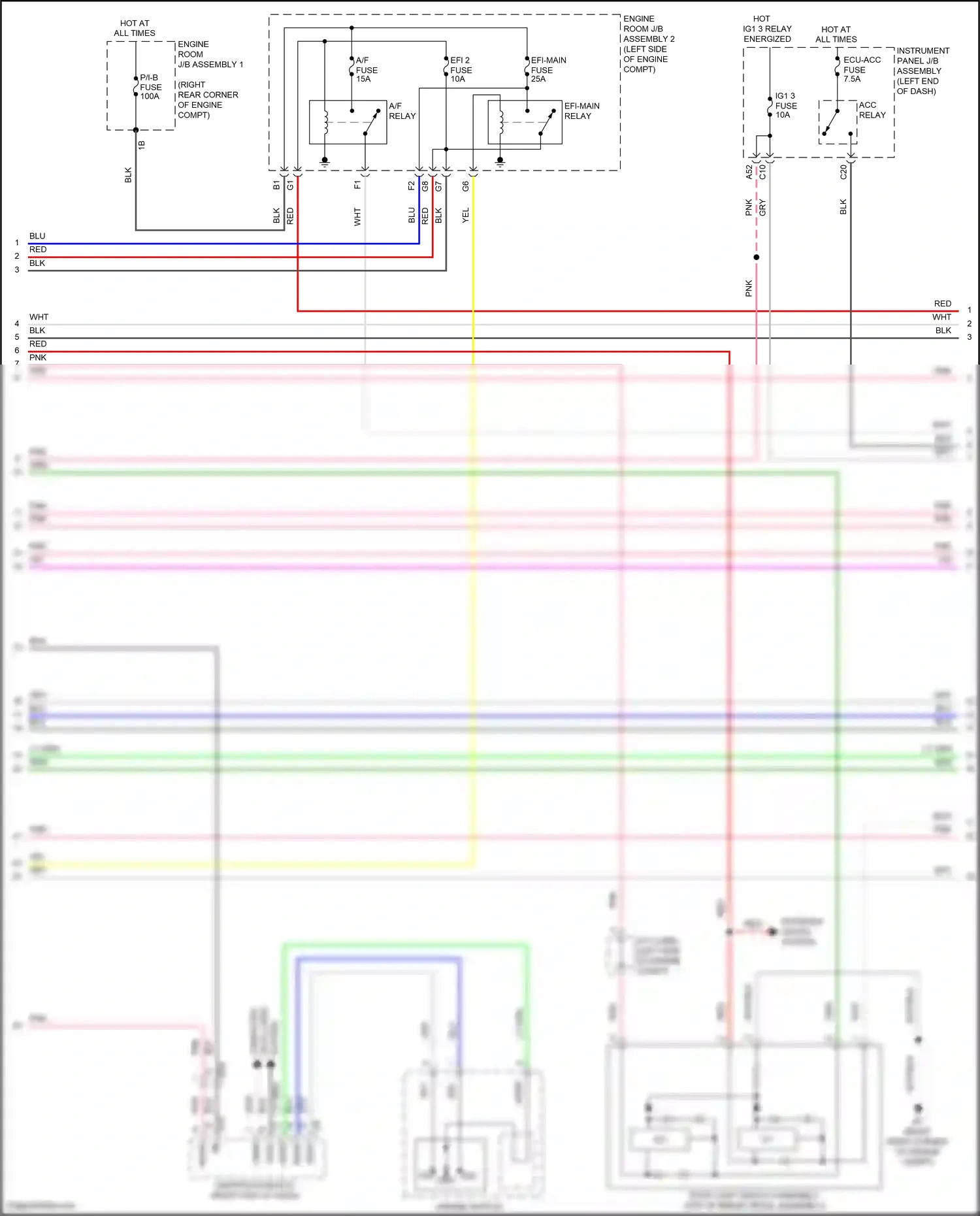 Lexus RC I facelift (2018-2024) engine switch wiring diagram  (7 of 9)