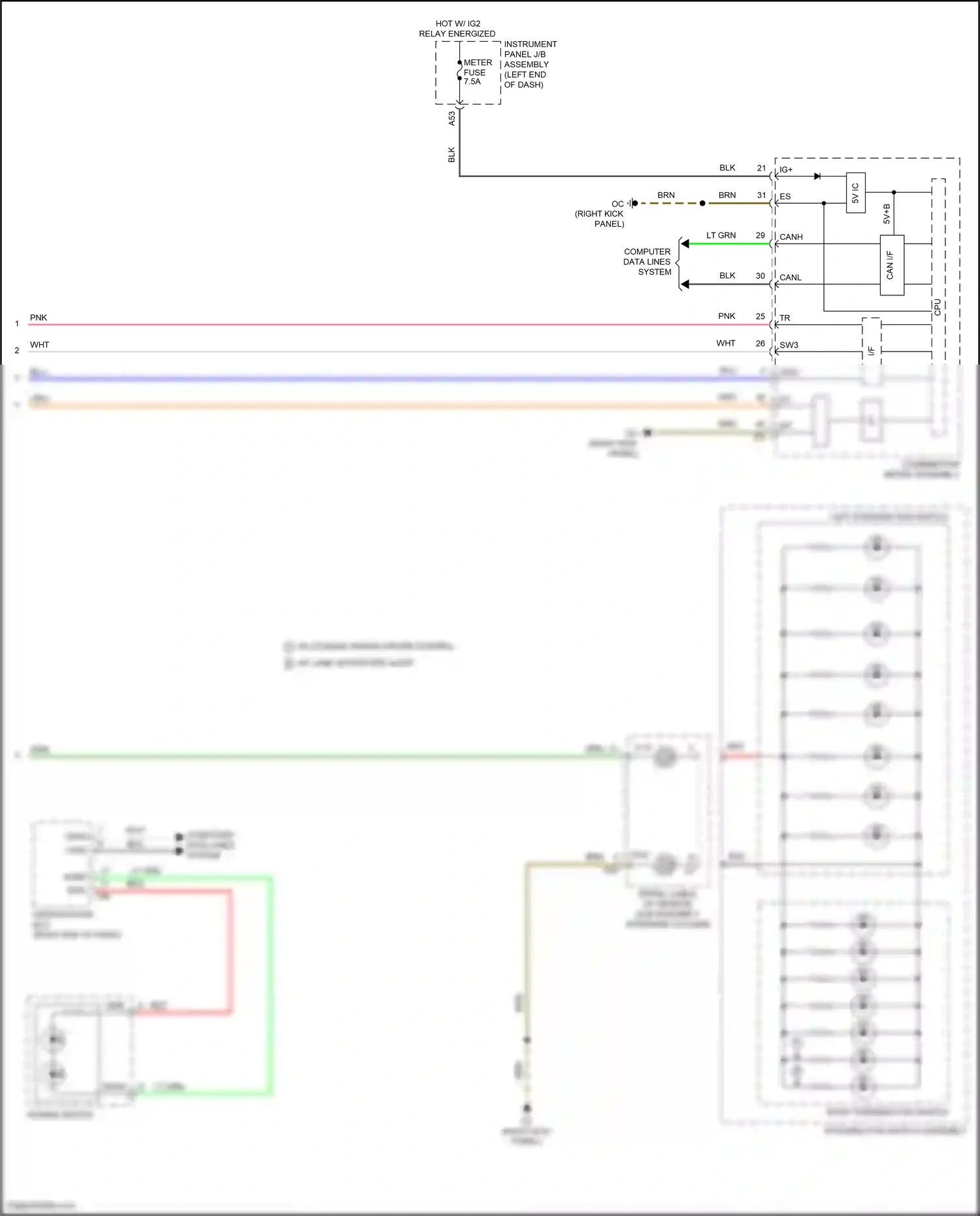 Lexus RC I facelift (2018-2024) engine switch wiring diagram  (3 of 9)