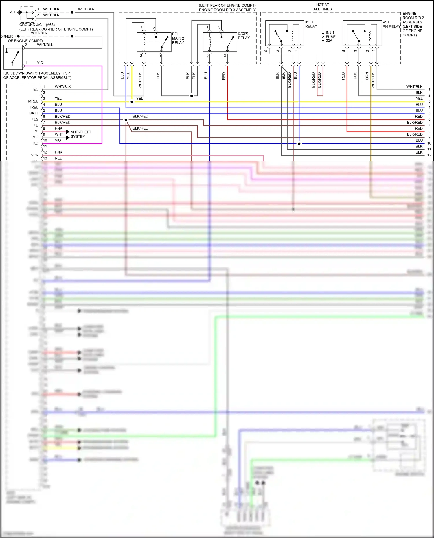 Lexus RC I facelift (2018-2024) engine switch wiring diagram  (9 of 9)