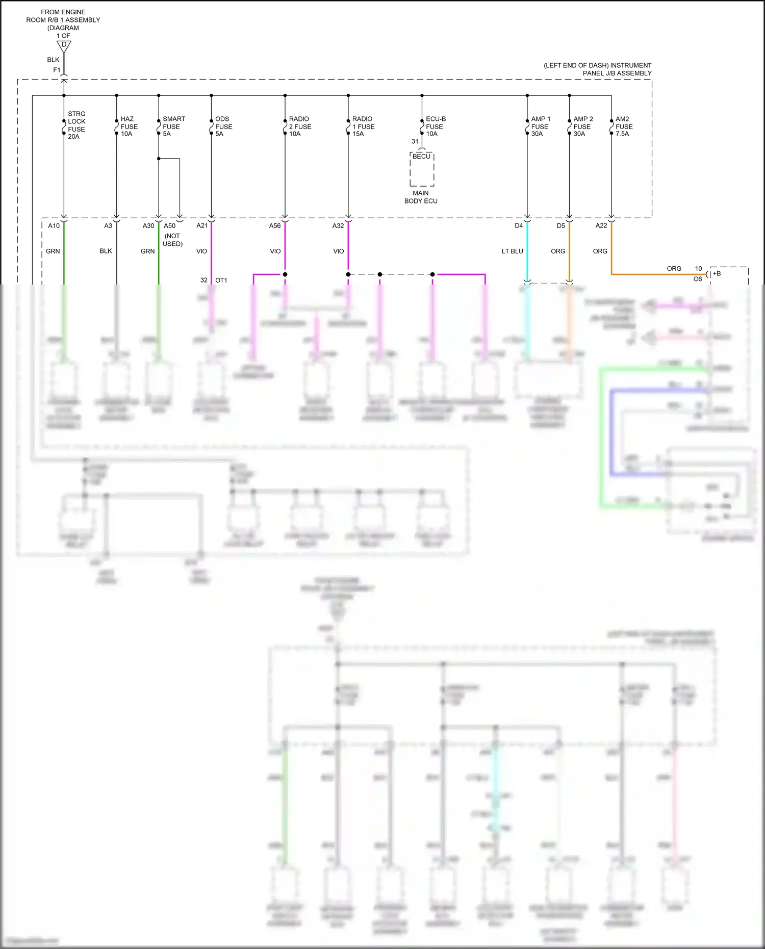 Lexus RC I facelift (2018-2024) id code box wiring diagram  (4 of 5)