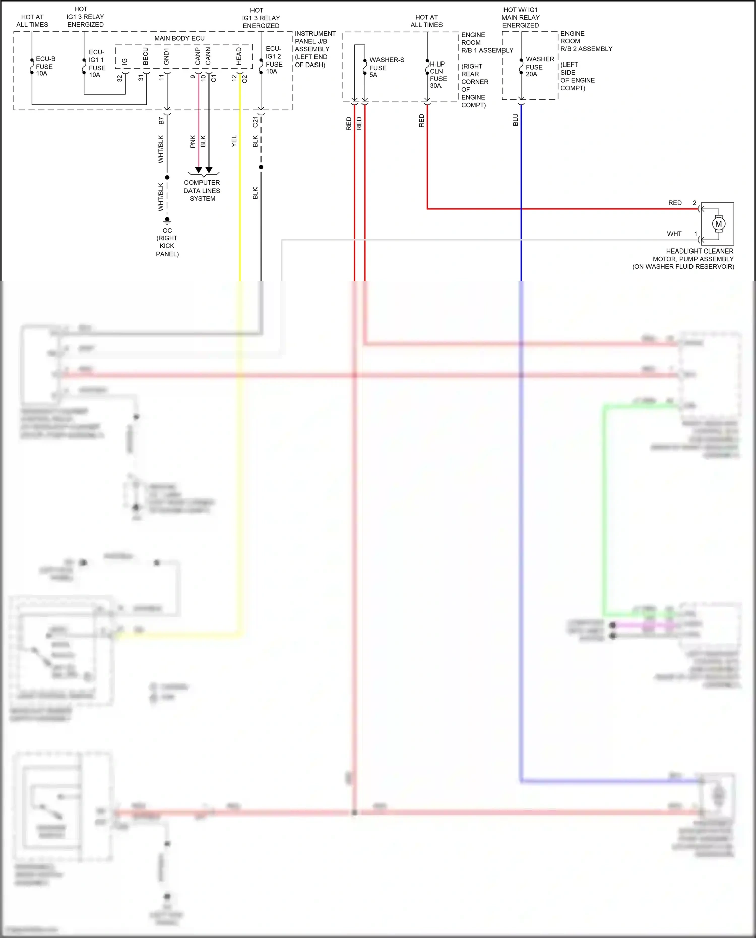Lexus RC I facelift (2018-2024) light control switch wiring diagram  (3 of 7)