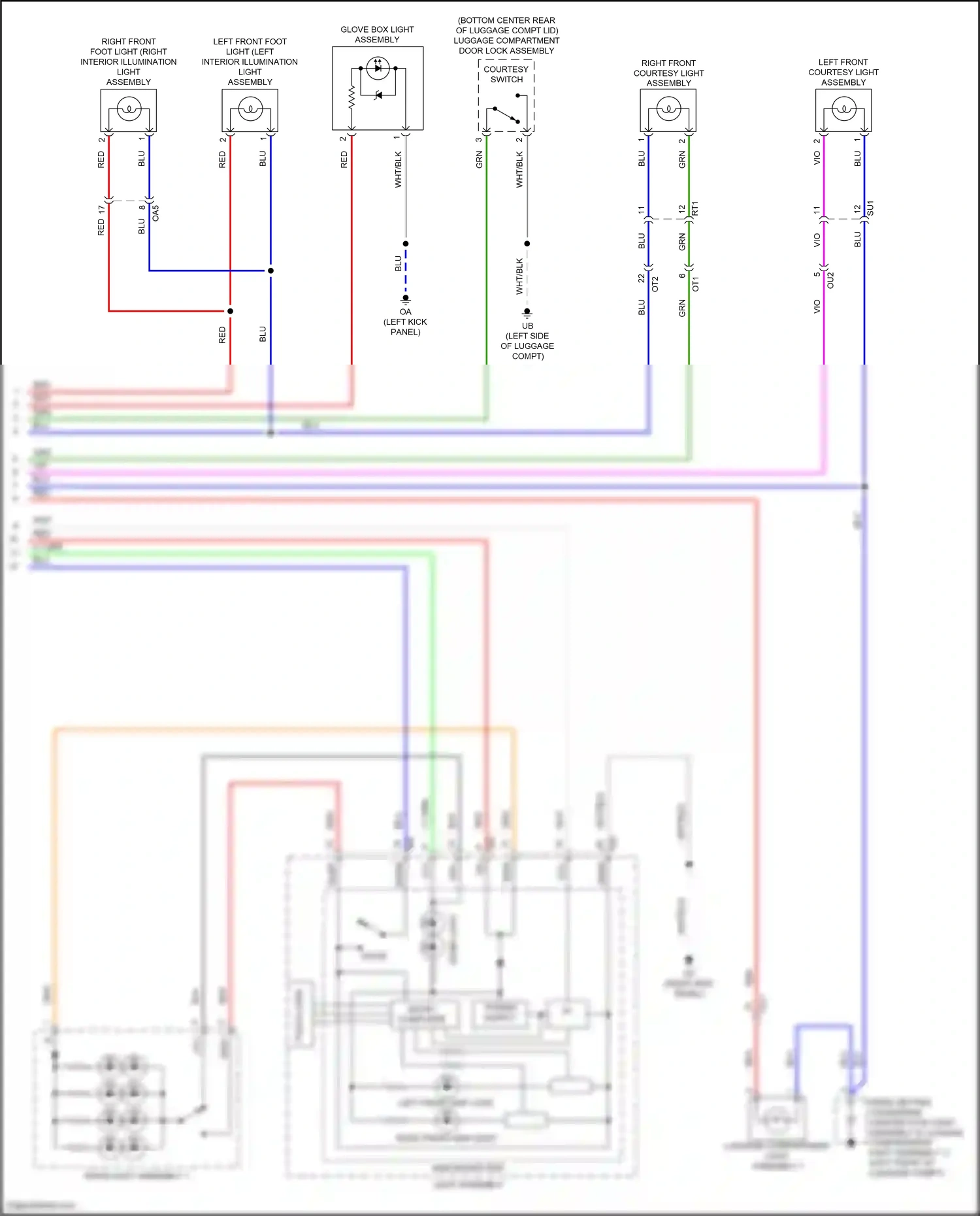 Lexus RC I facelift (2018-2024) micro computer wiring diagram  (1 of 2)